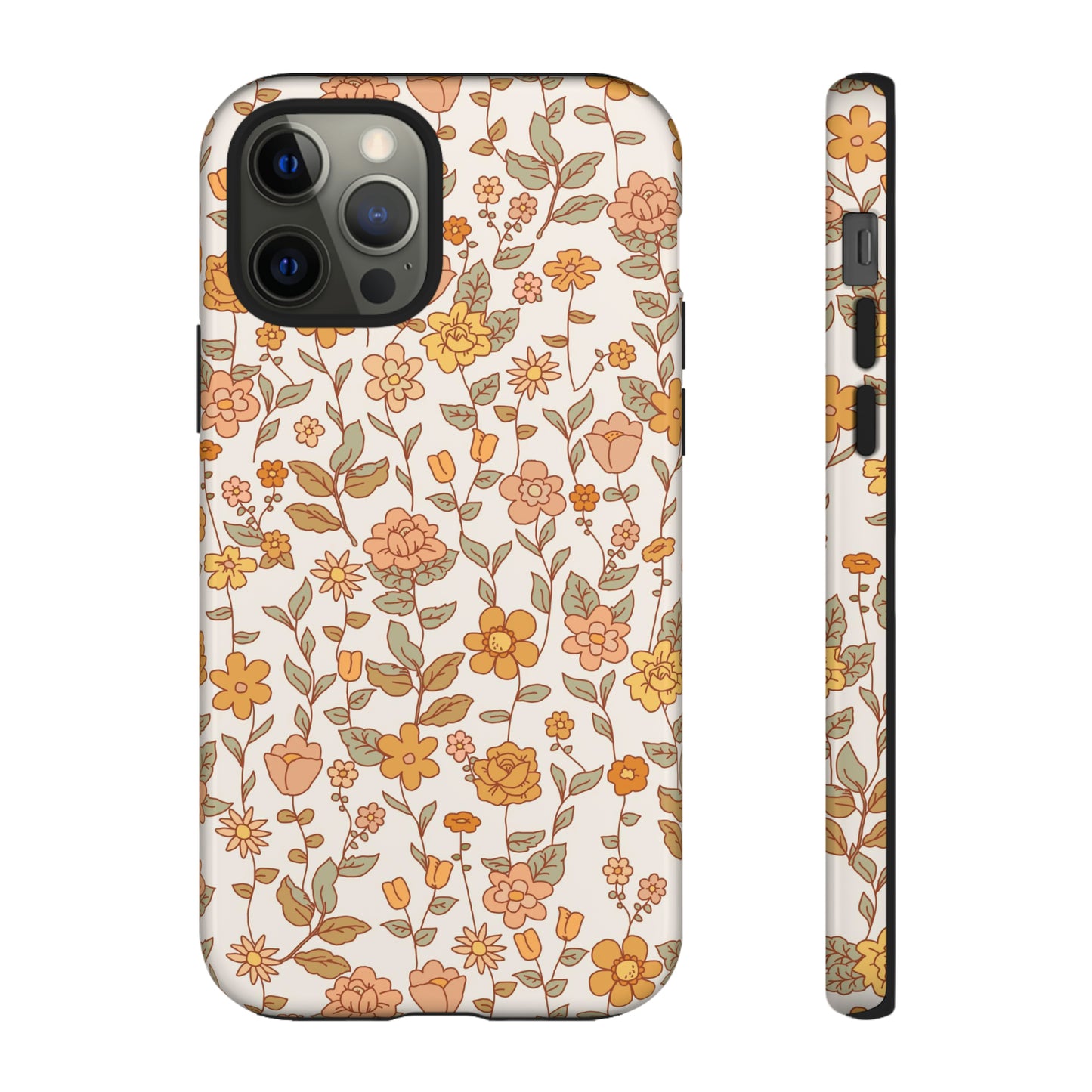 White Old Fashioned Flowers | Tough Phone Case