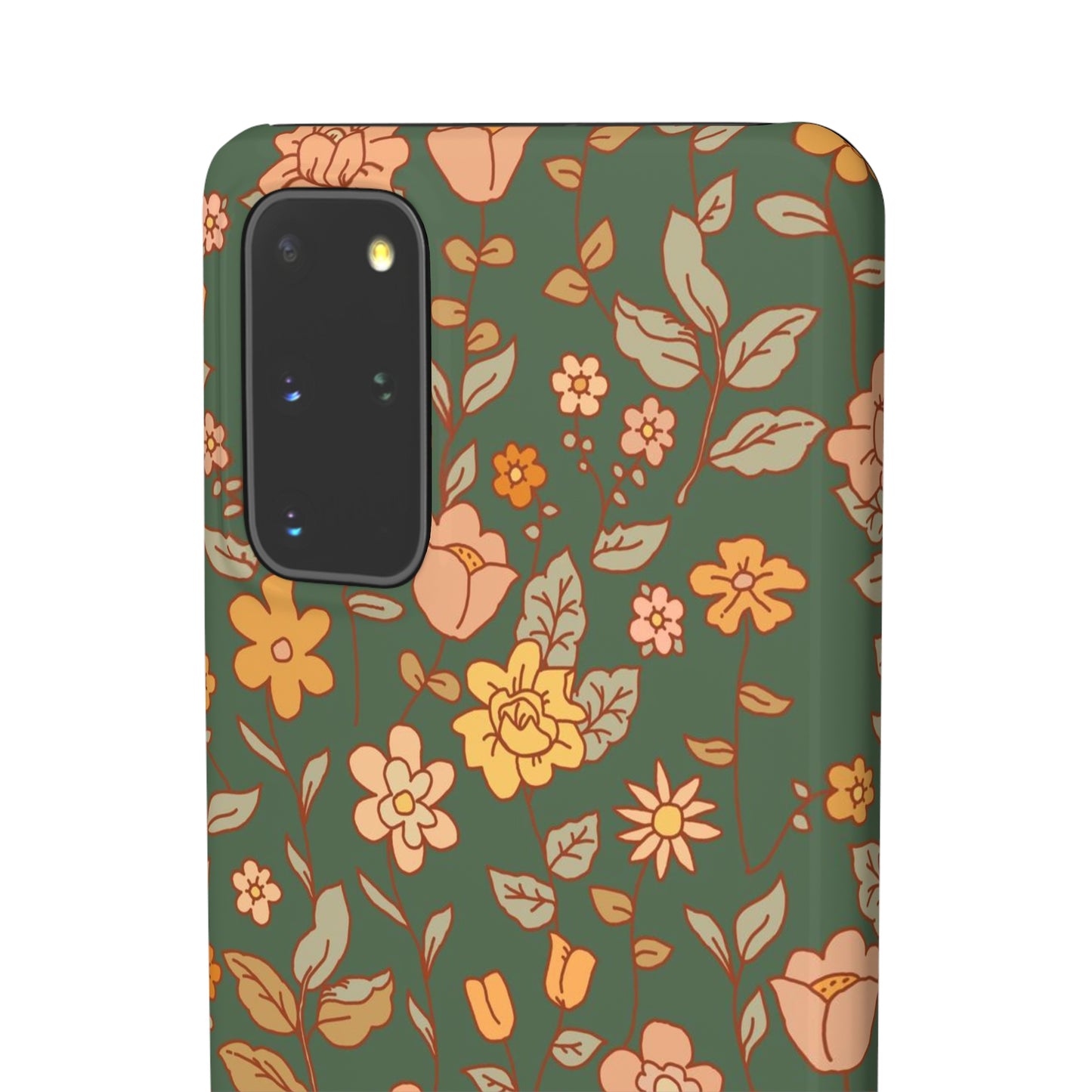 Green Old Fashioned Flowers / Snap Cases