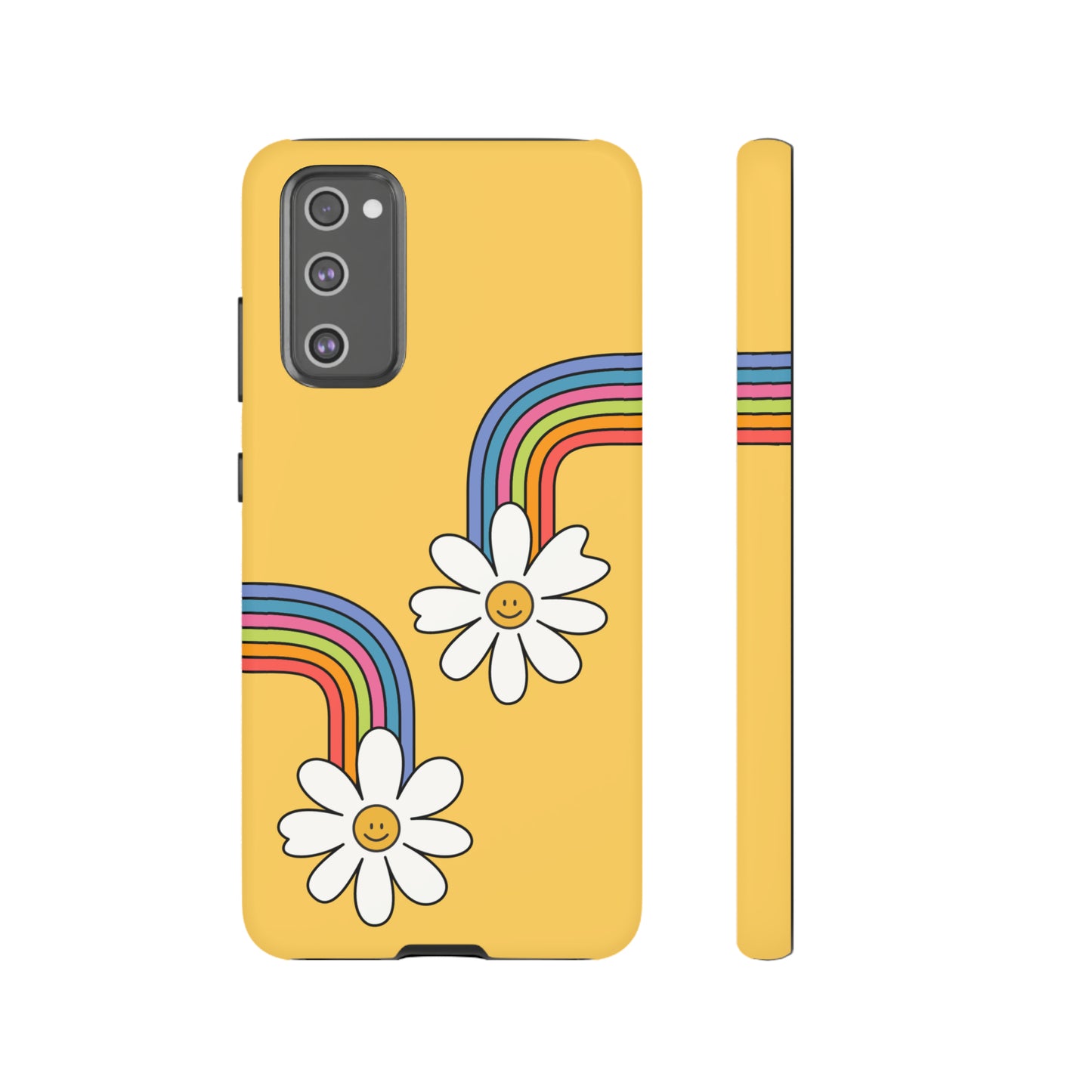 Groovy Rainbow Smiley Faces Phone Case- Tough Cases