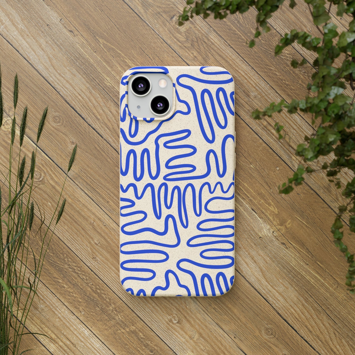 Blue Squigles | 100% Biodegradable Phone Case