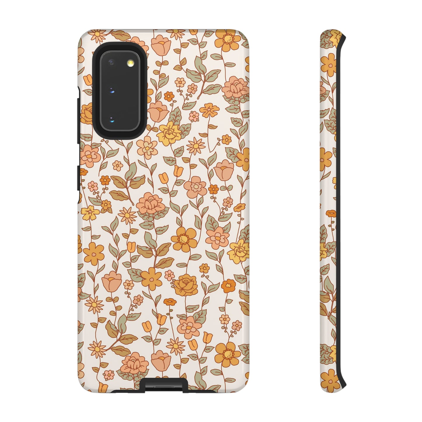 White Old Fashioned Flowers | Tough Phone Case