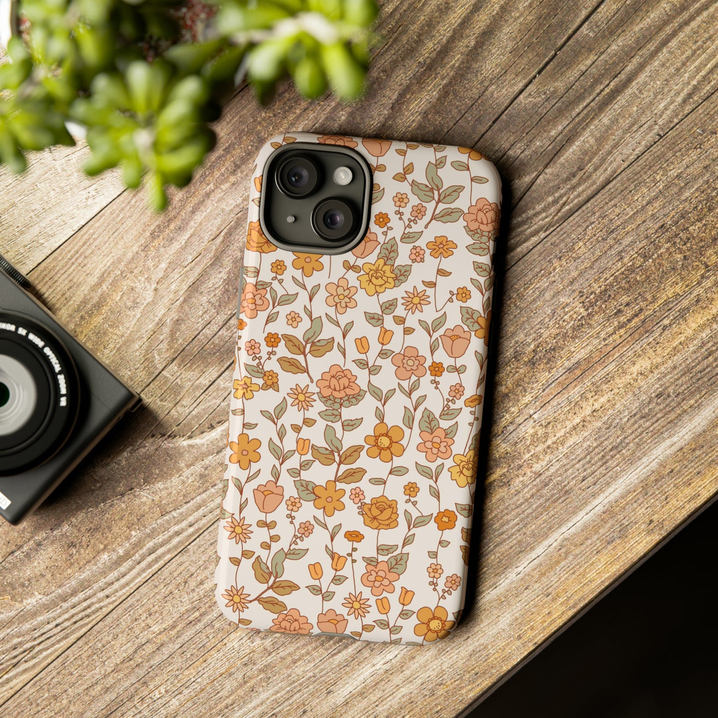 White Old Fashioned Flowers | Tough Phone Case