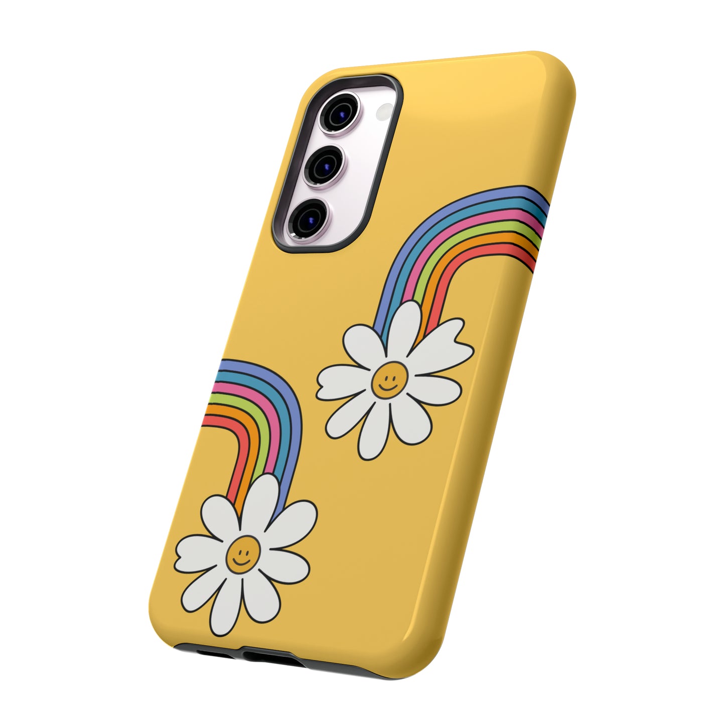 Groovy Rainbow Smiley Faces Phone Case- Tough Cases