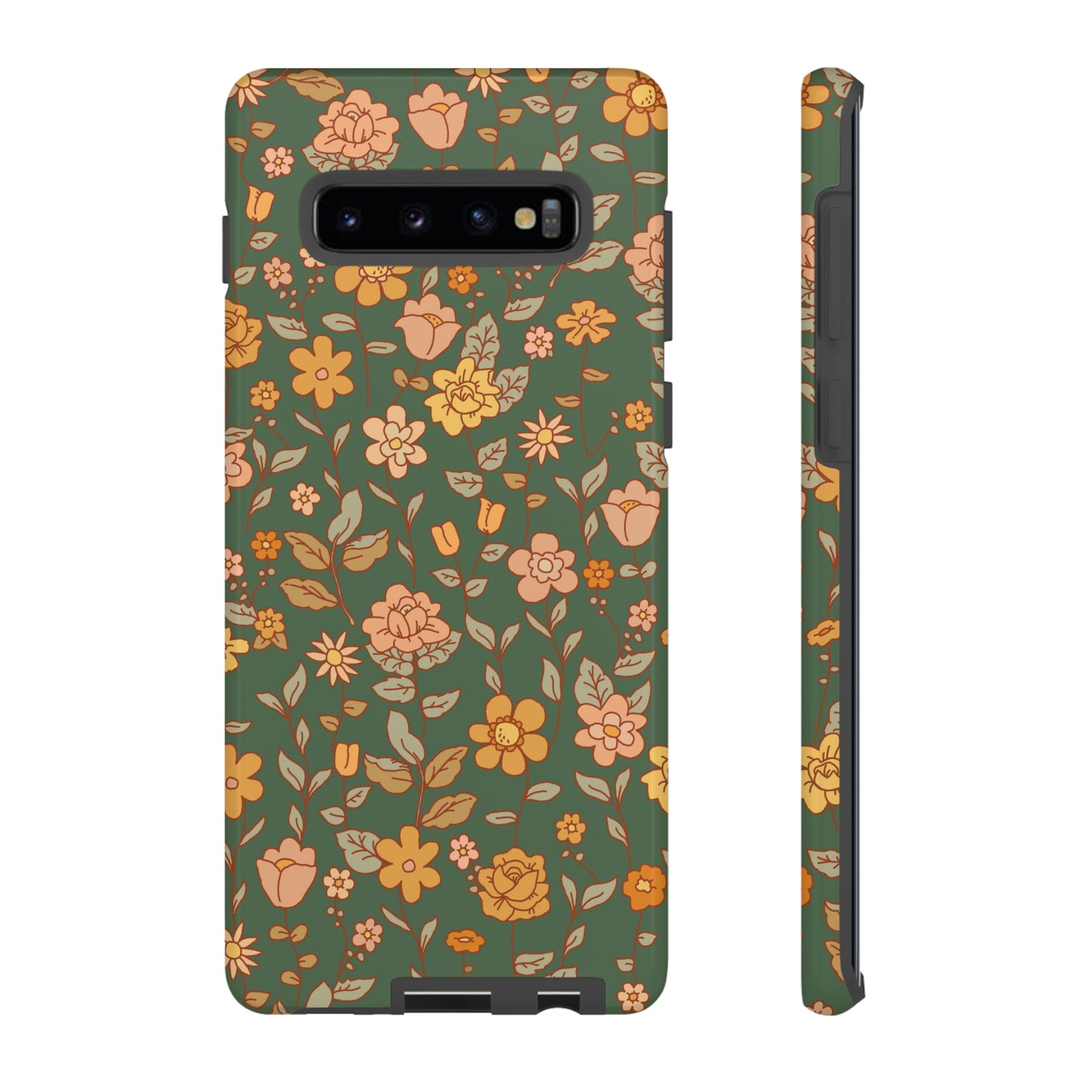 Green Old Fashioned Flowers | Tough Phone Case