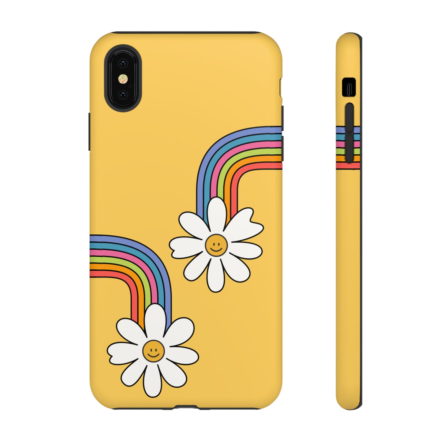 Groovy Rainbow Smiley Faces Phone Case- Tough Cases