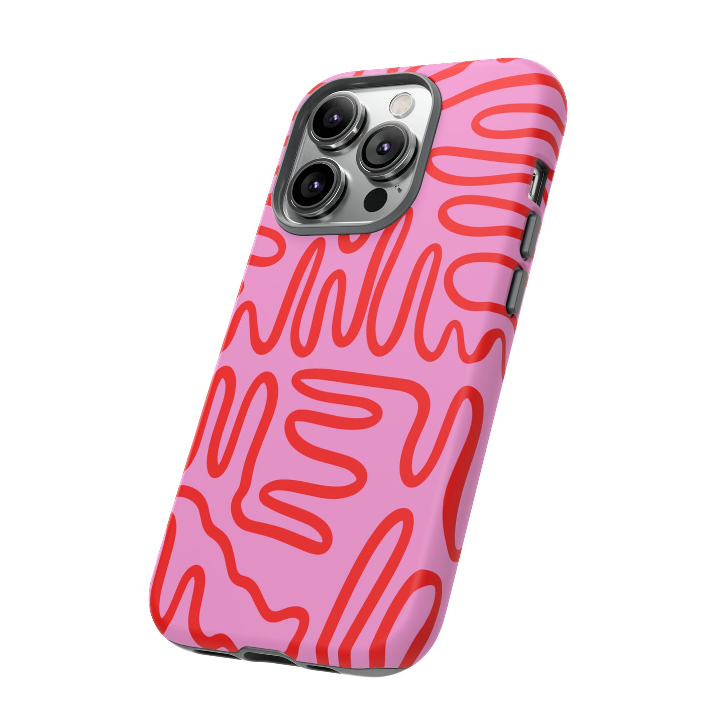 Red and Pink Squigles | Tough Phone Case