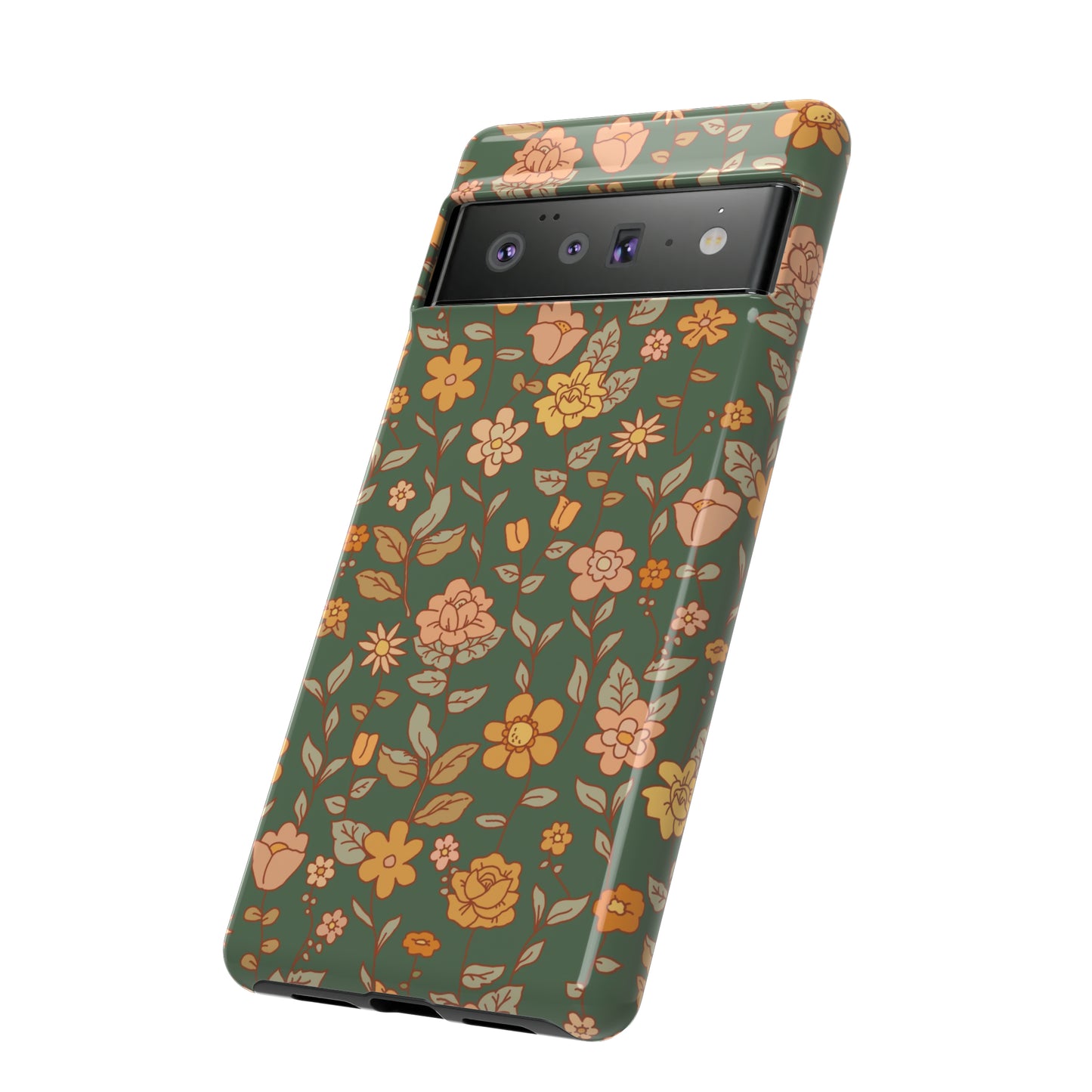 Green Old Fashioned Flowers | Tough Phone Case