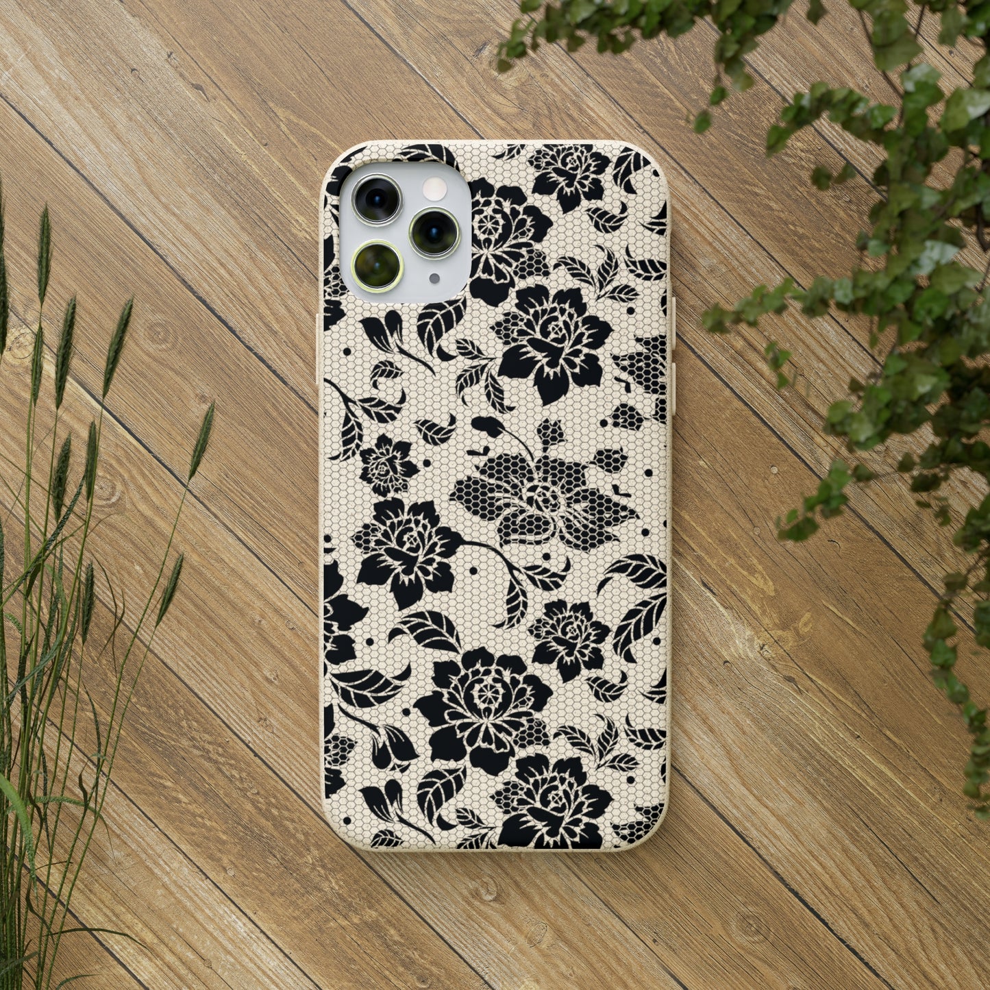 Black Lace Coquette | 100% Biodegradable Phone Case