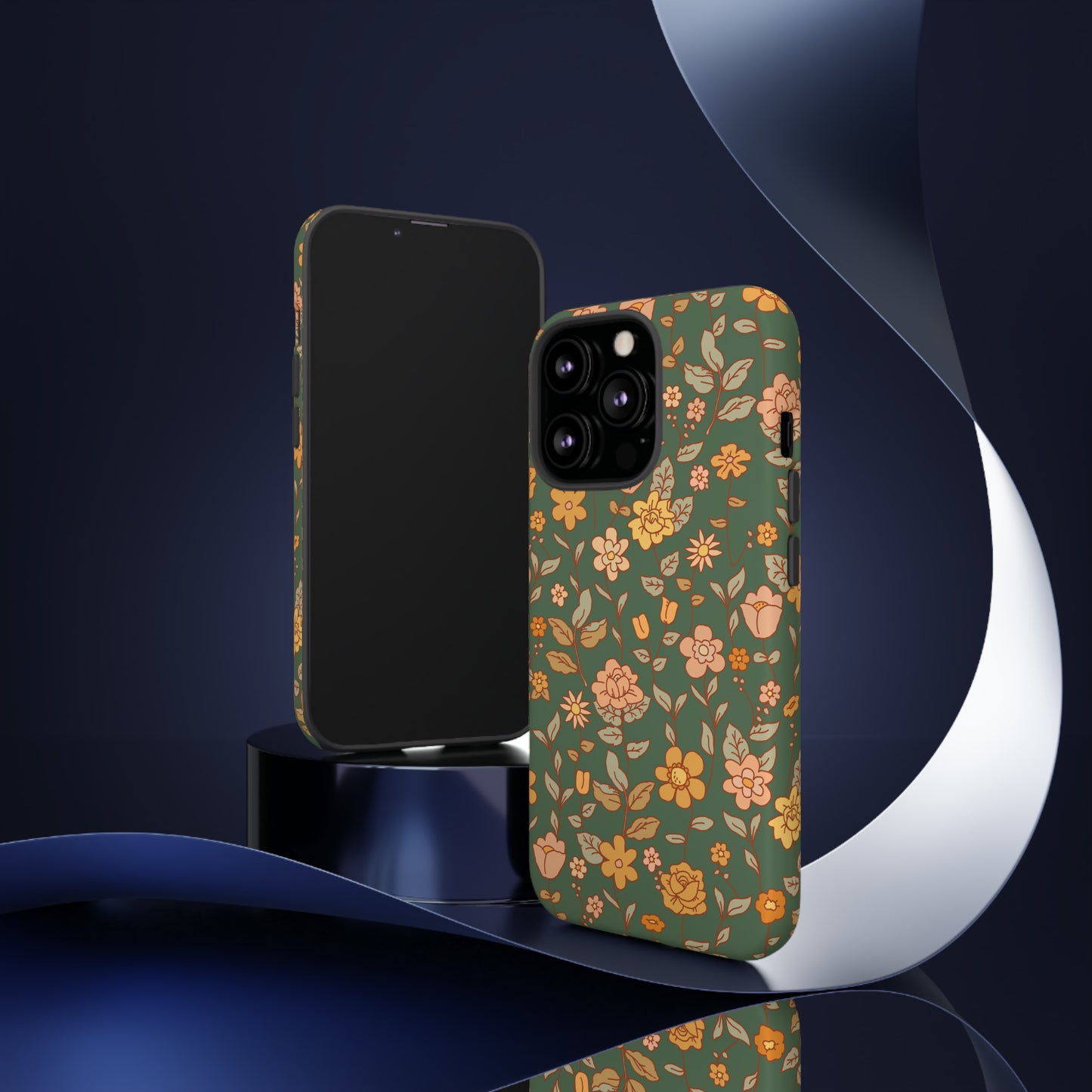 Green Old Fashioned Flowers | Tough Phone Case