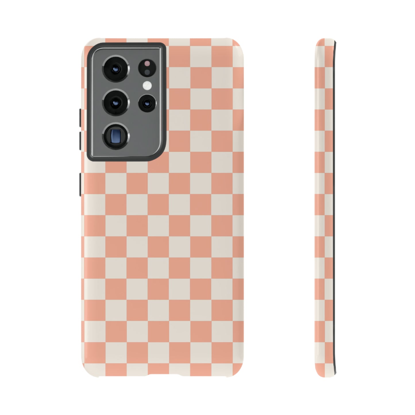 Light Peach Checkers | Tough Phone Case