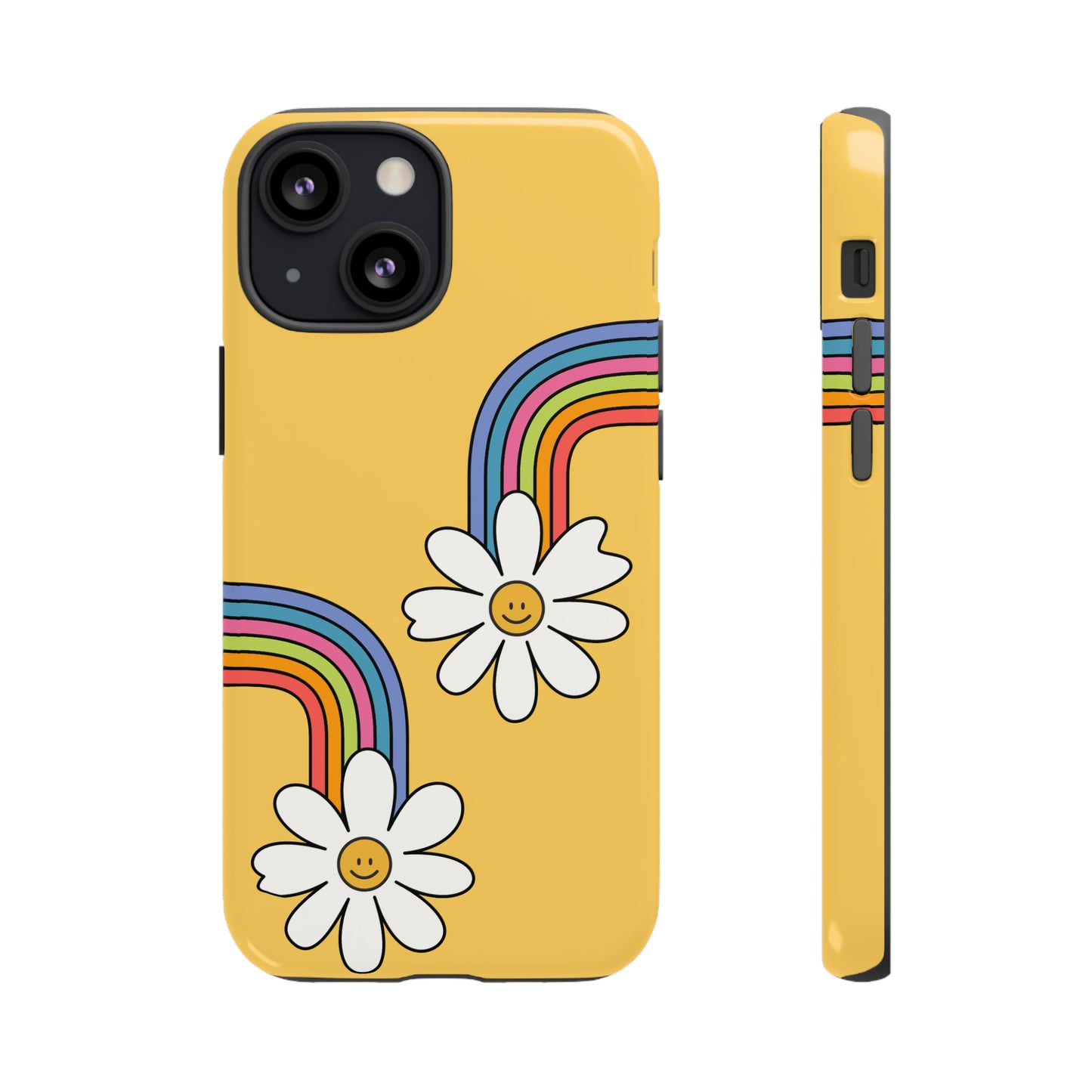 Groovy Rainbow Smiley Faces Phone Case- Tough Cases