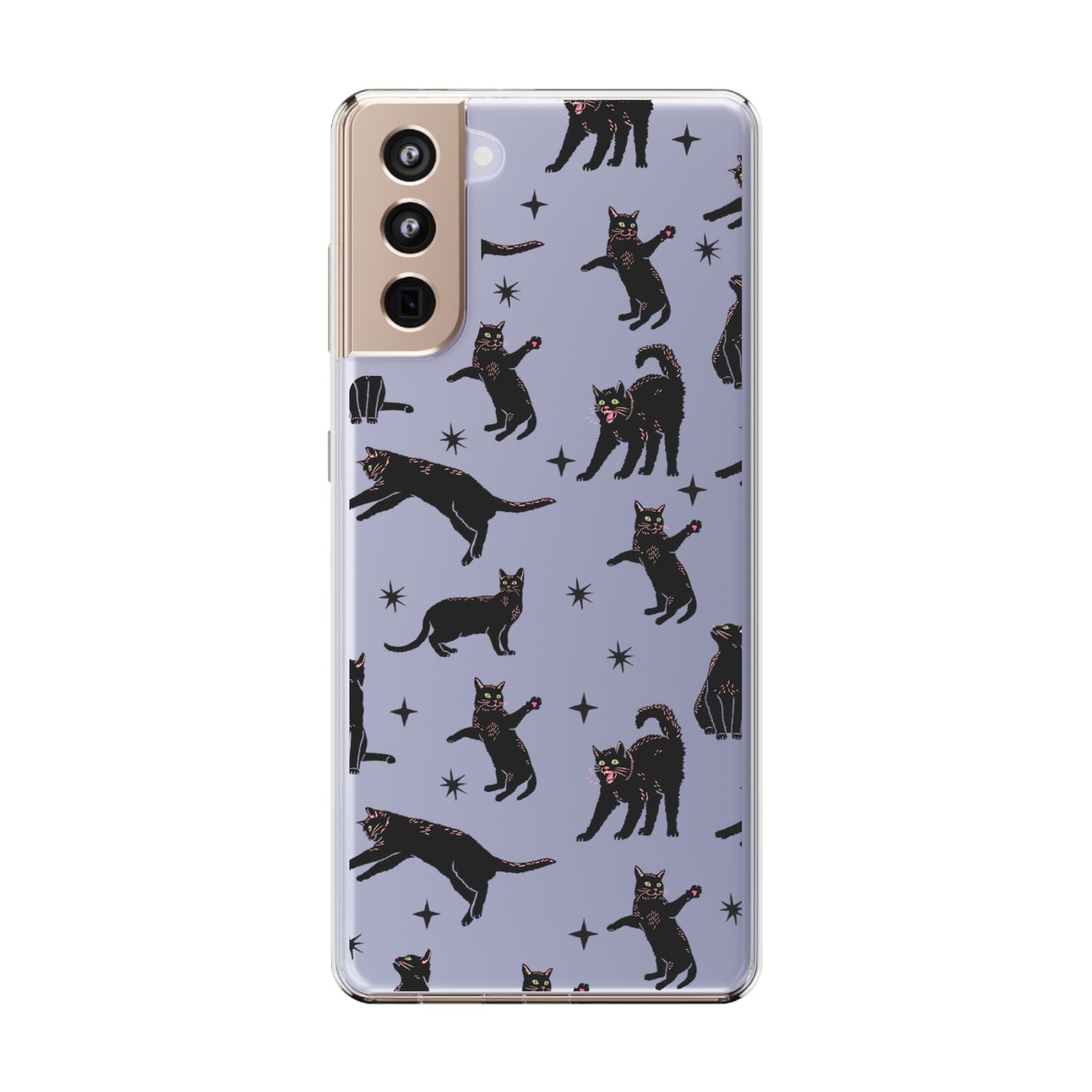 Black Cat Lover Clear Phone Case