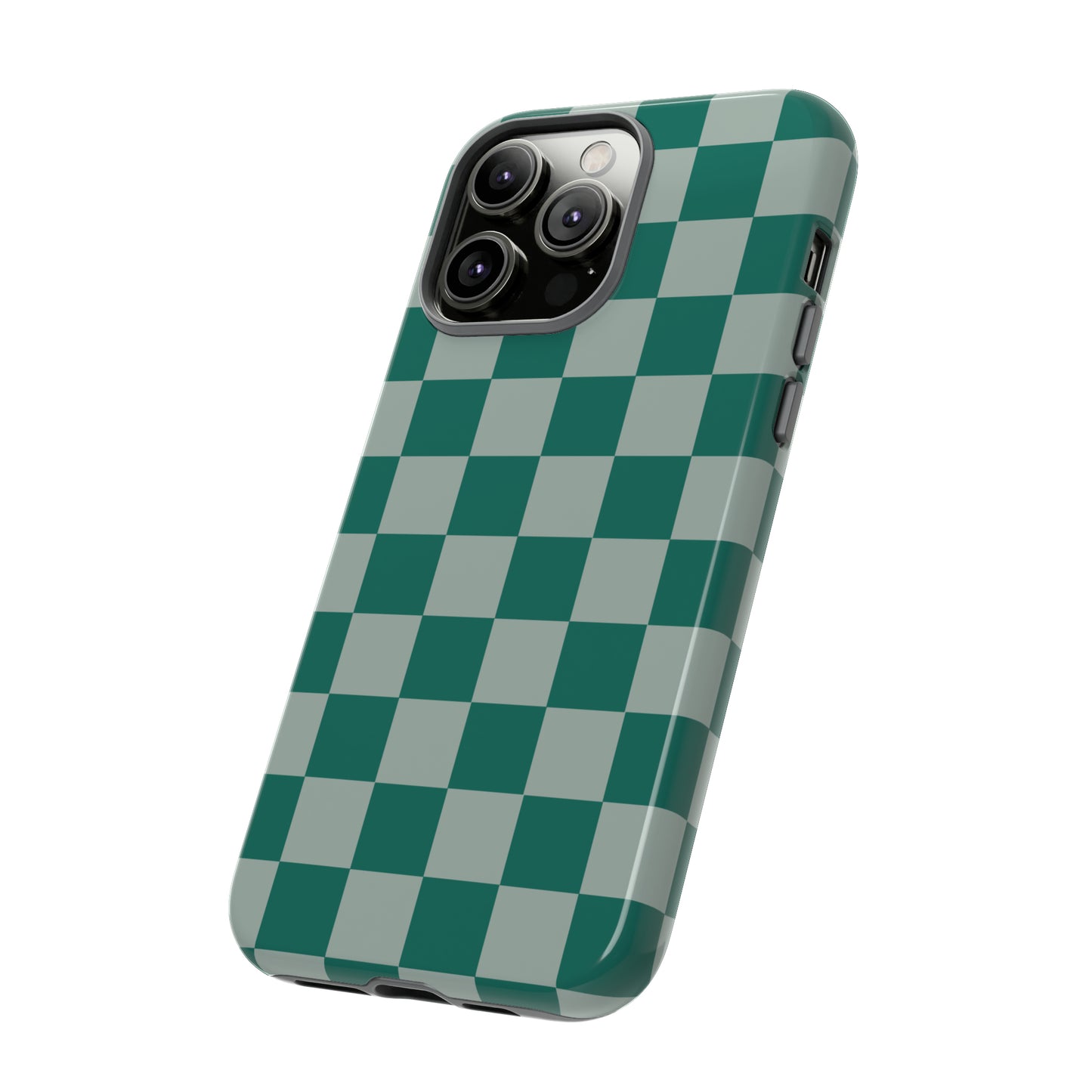 Green on Green Checkerboard | Tough Phone Case