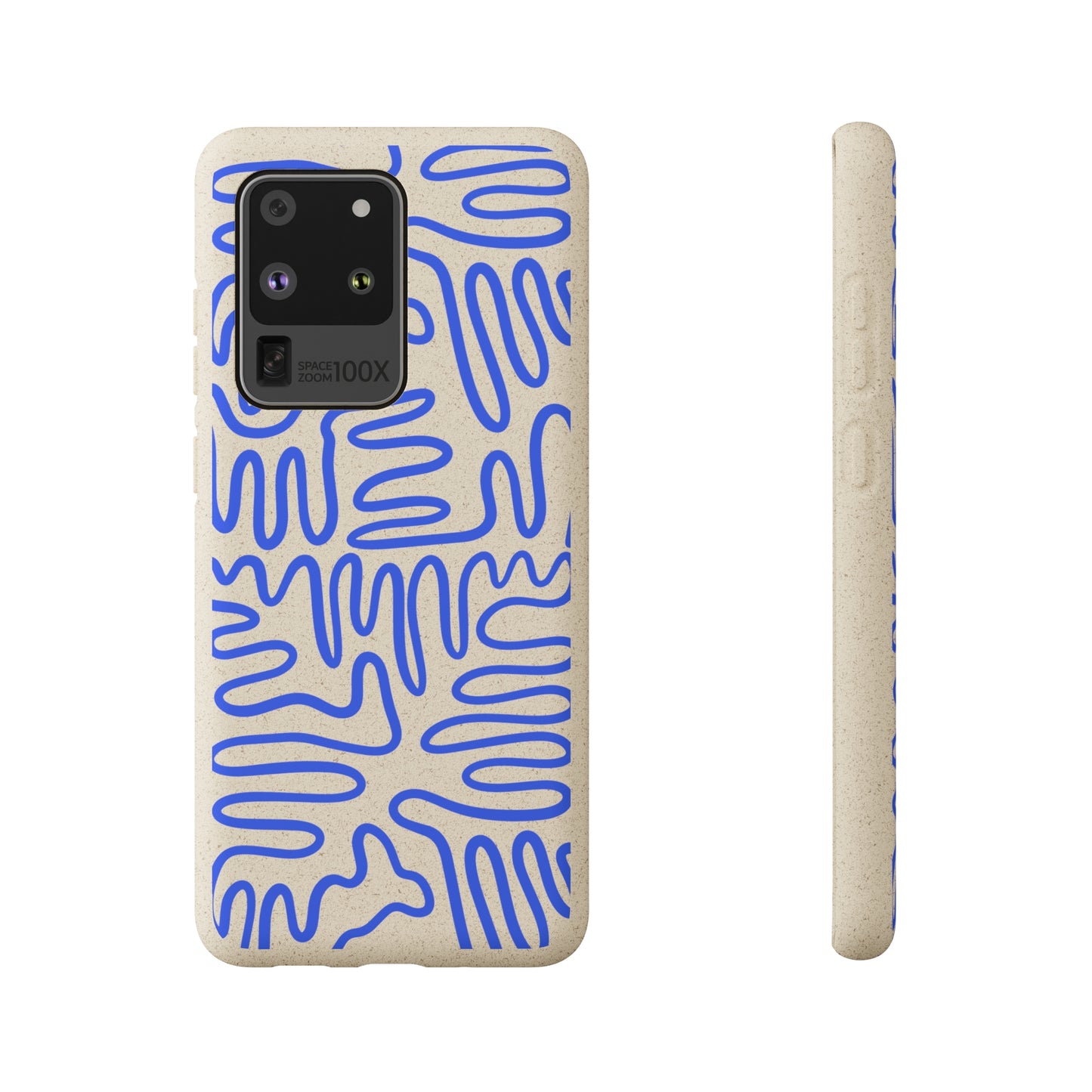 Blue Squigles | 100% Biodegradable Phone Case