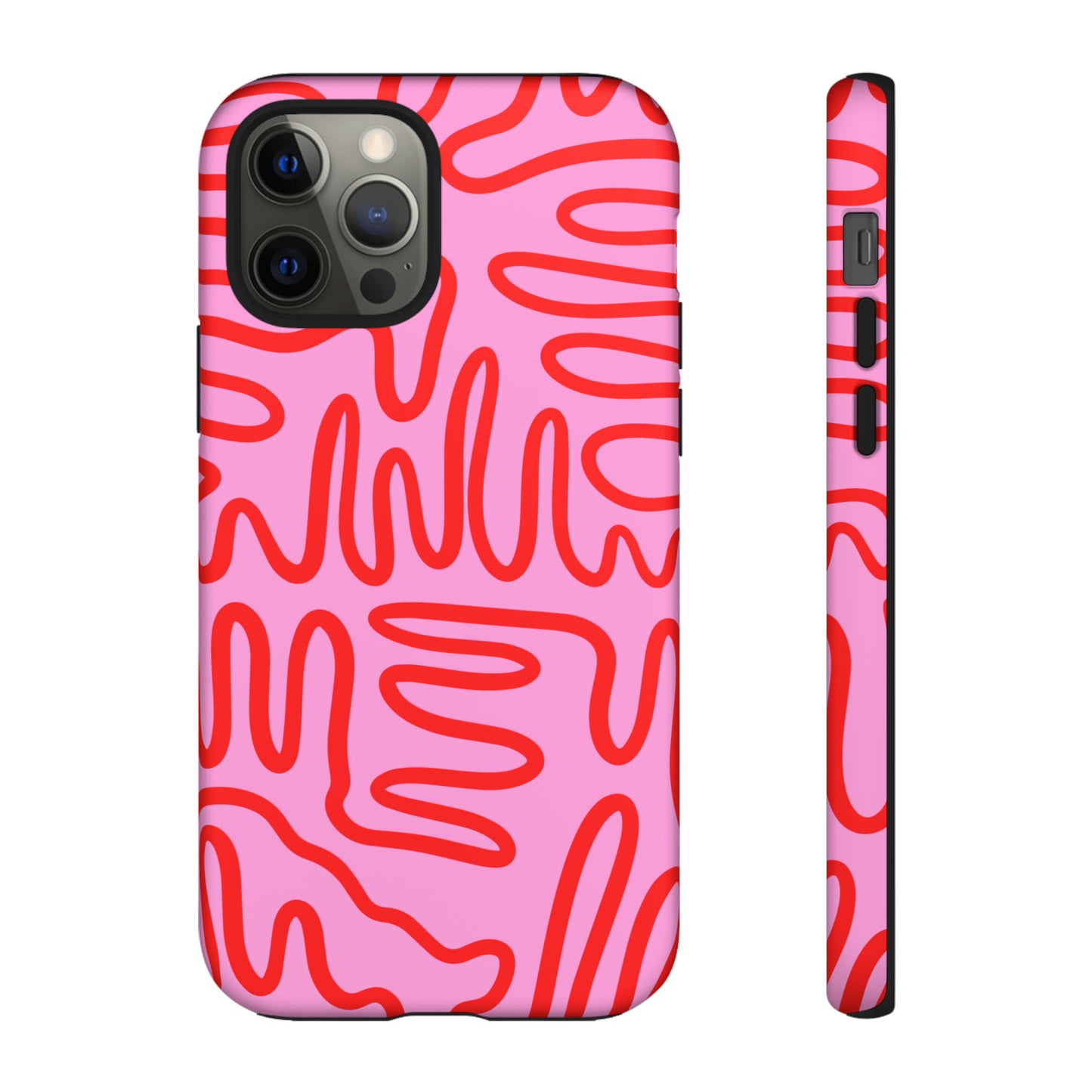 Red and Pink Squigles | Tough Phone Case