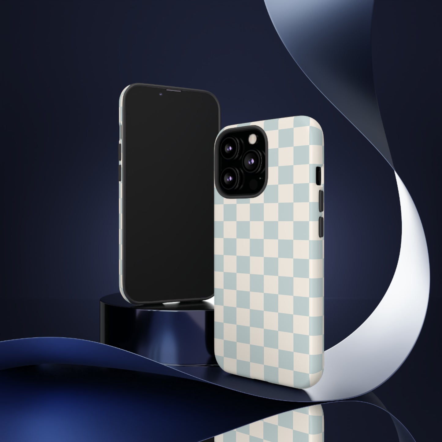 Light Blue Checkers | Tough Phone Case