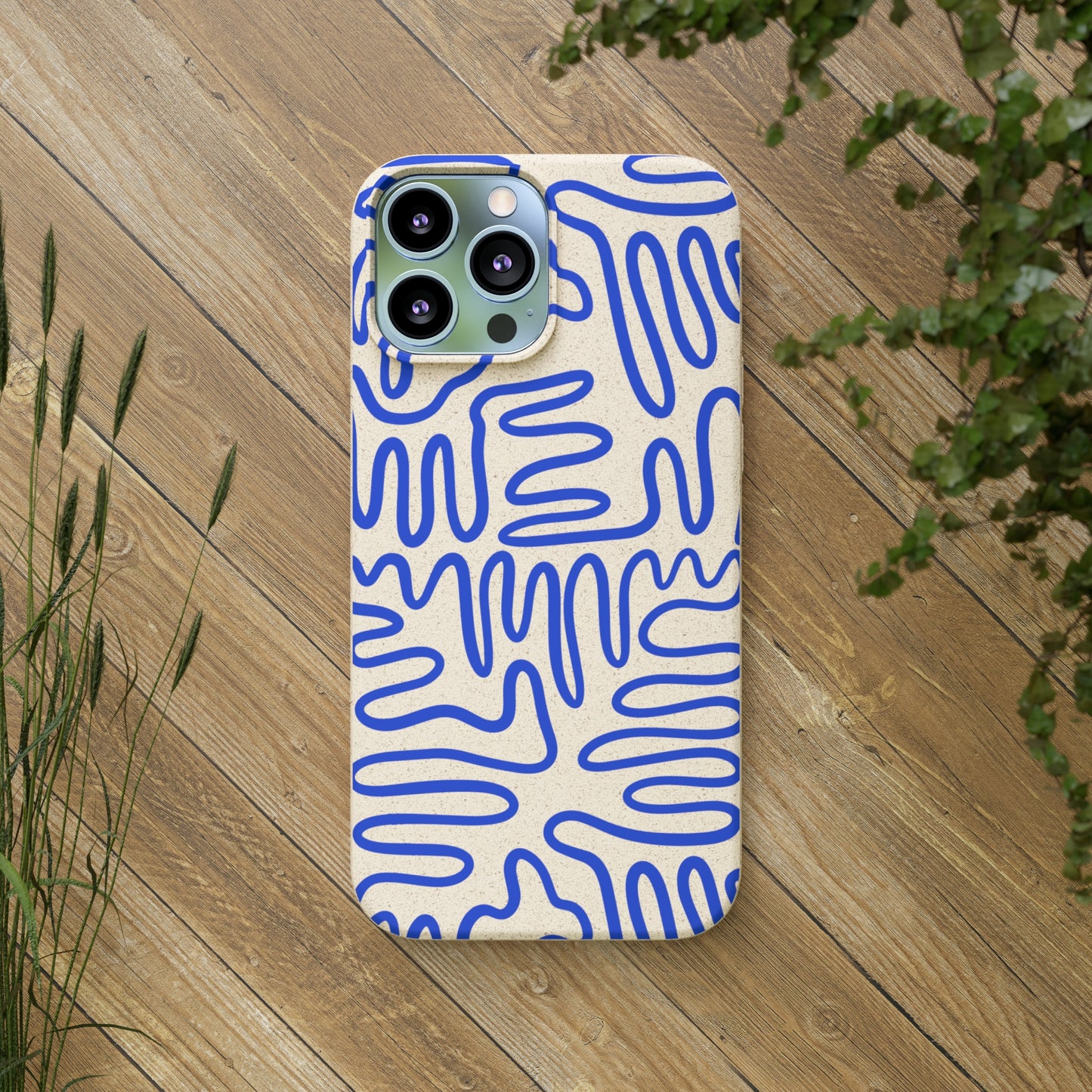 Blue Squigles | 100% Biodegradable Phone Case