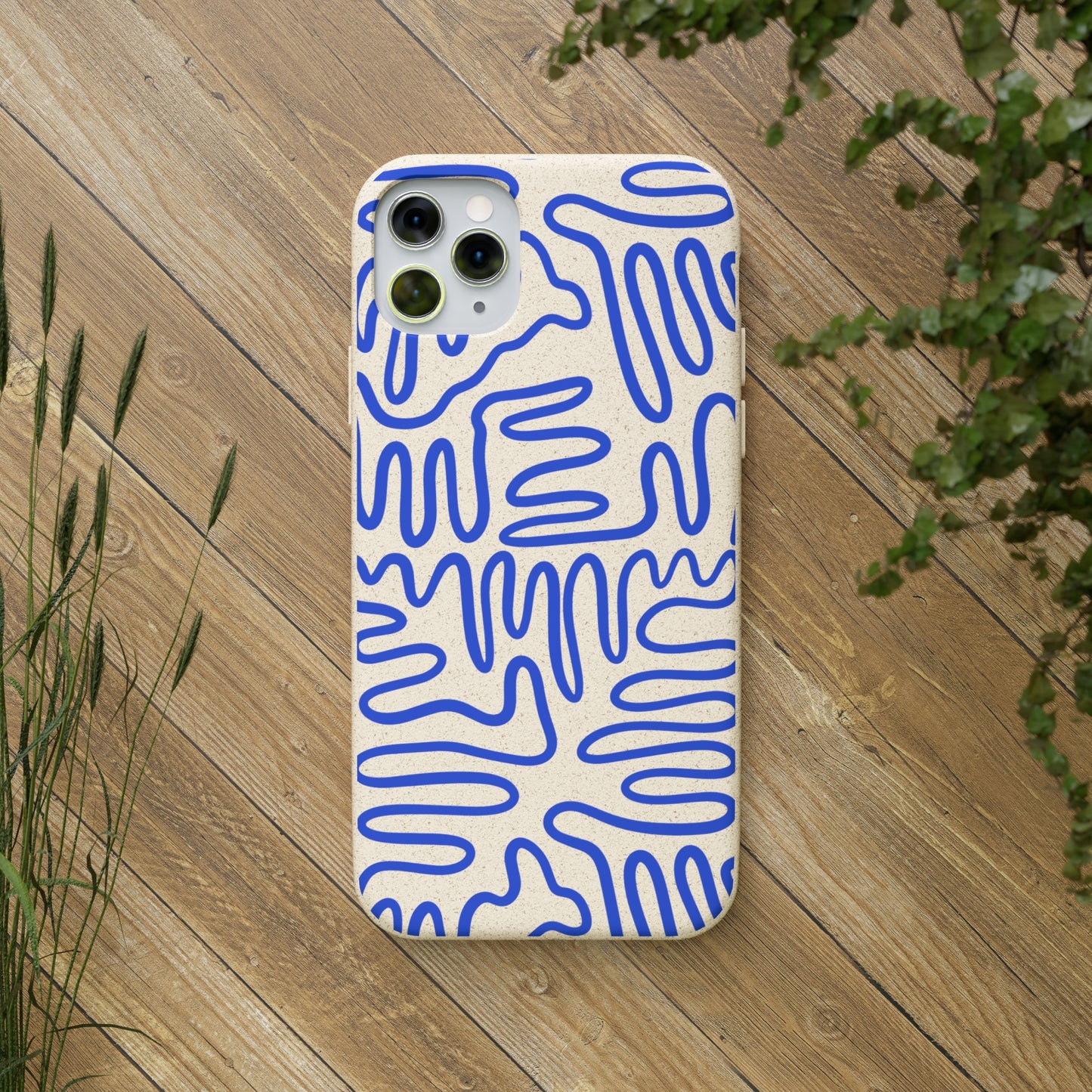 Blue Squigles | 100% Biodegradable Phone Case