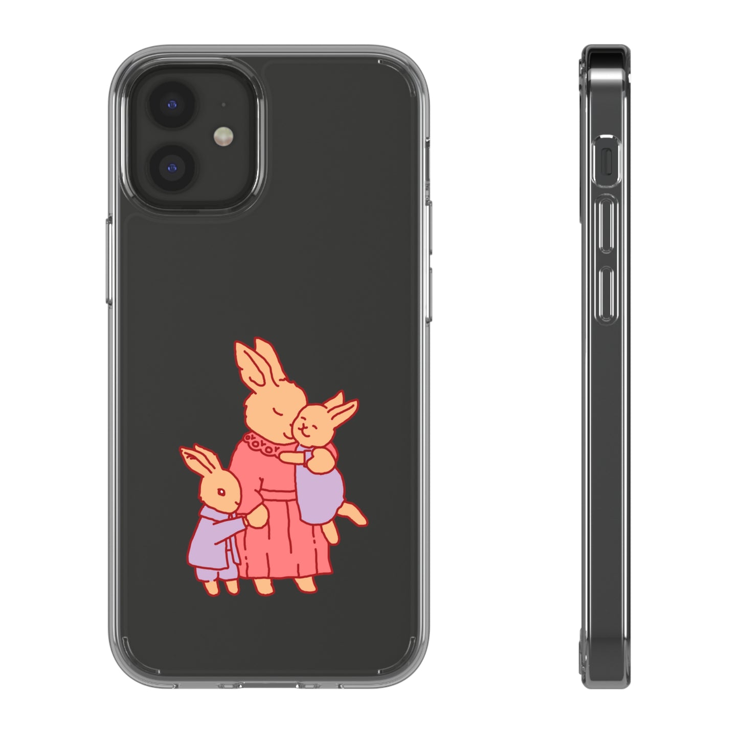 Sweetest Bunny Mom Clear Phone Case