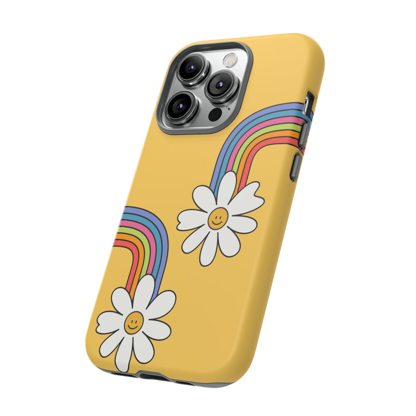 Groovy Rainbow Smiley Faces Phone Case- Tough Cases