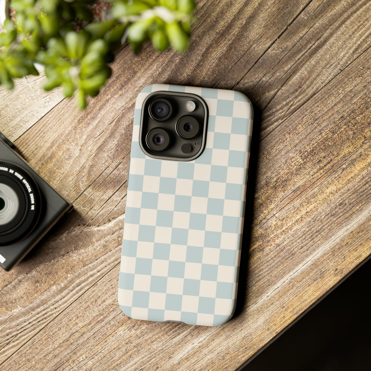 Light Blue Checkers | Tough Phone Case