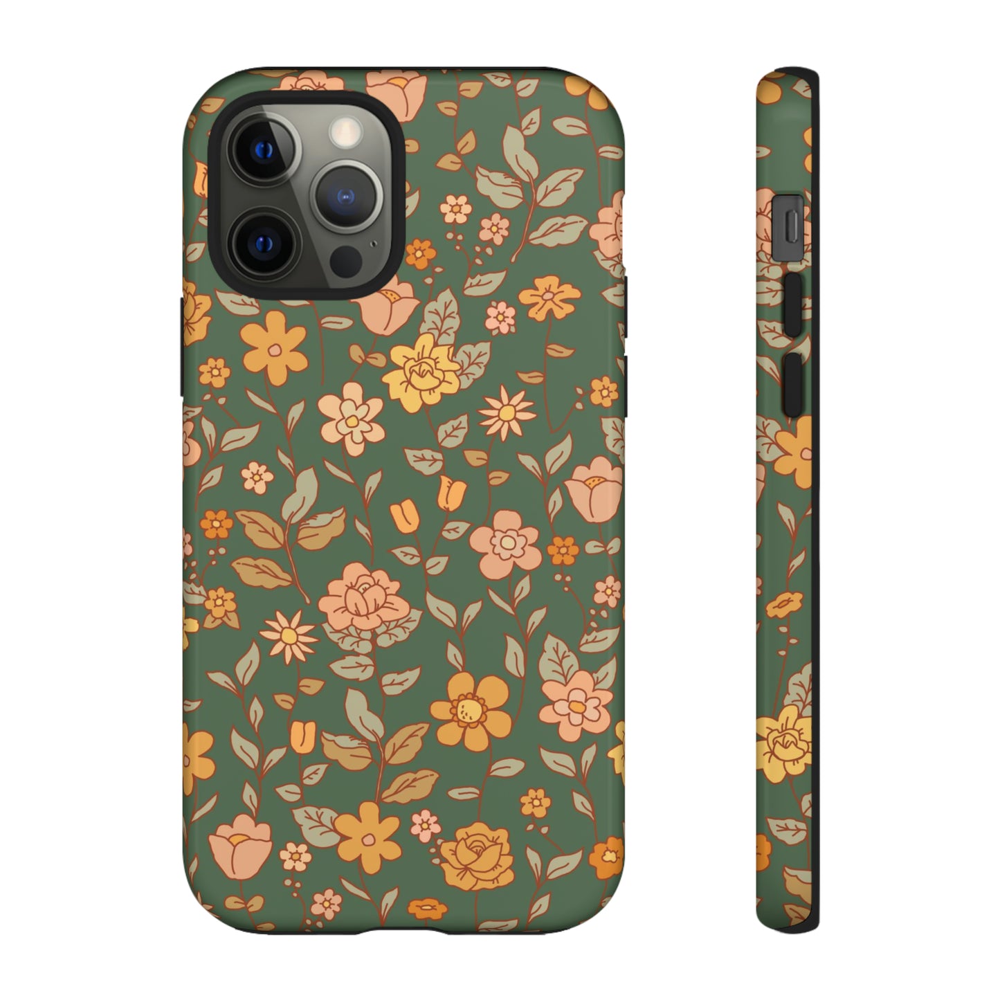 Green Old Fashioned Flowers | Tough Phone Case