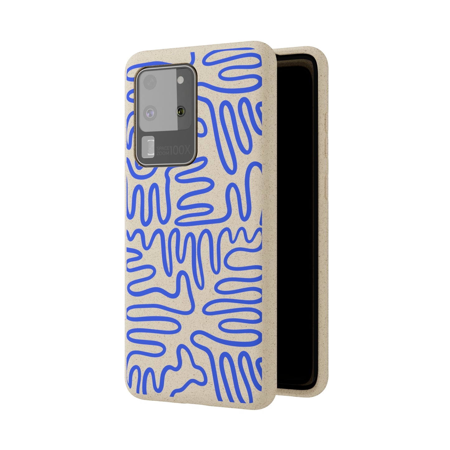 Blue Squigles | 100% Biodegradable Phone Case