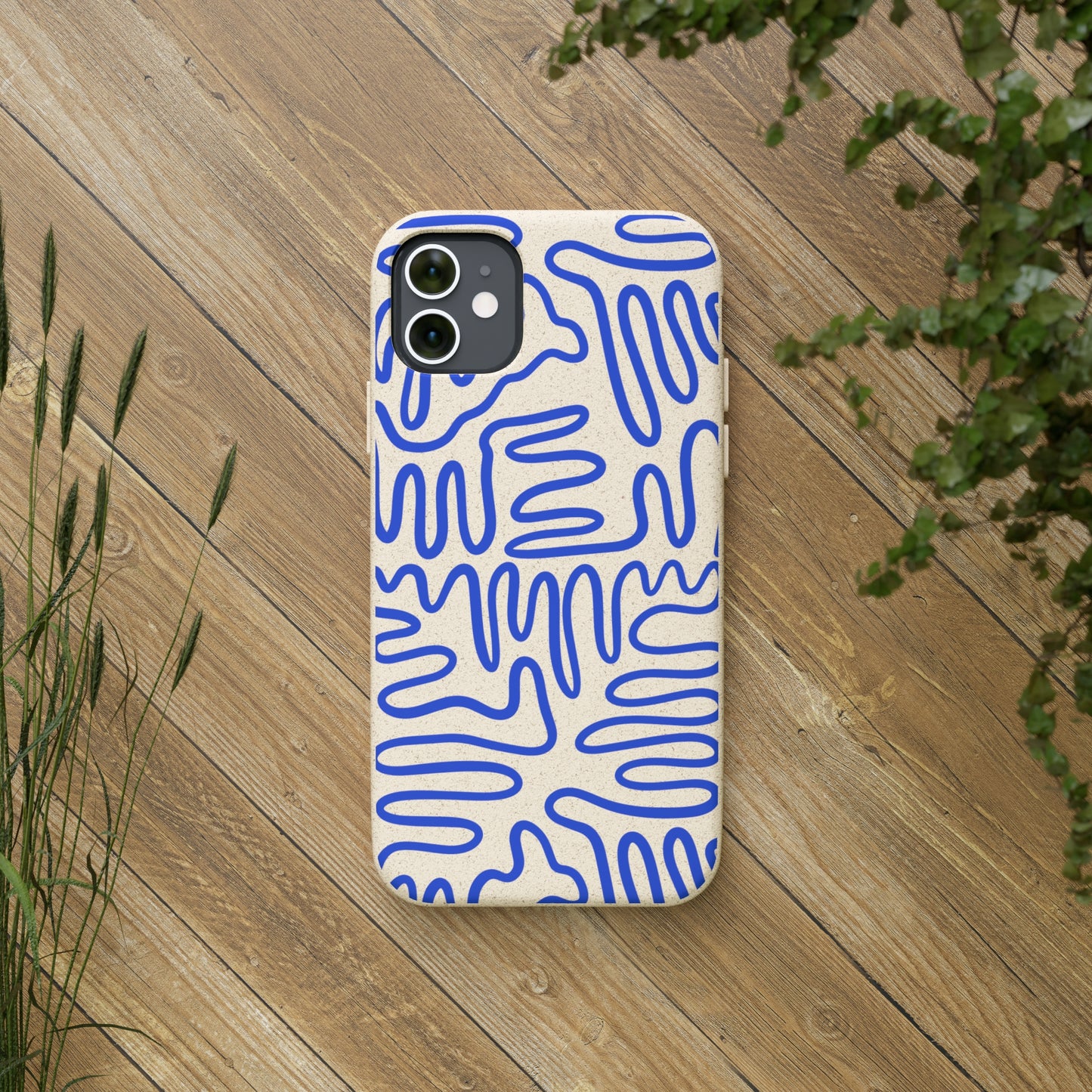 Blue Squigles | 100% Biodegradable Phone Case