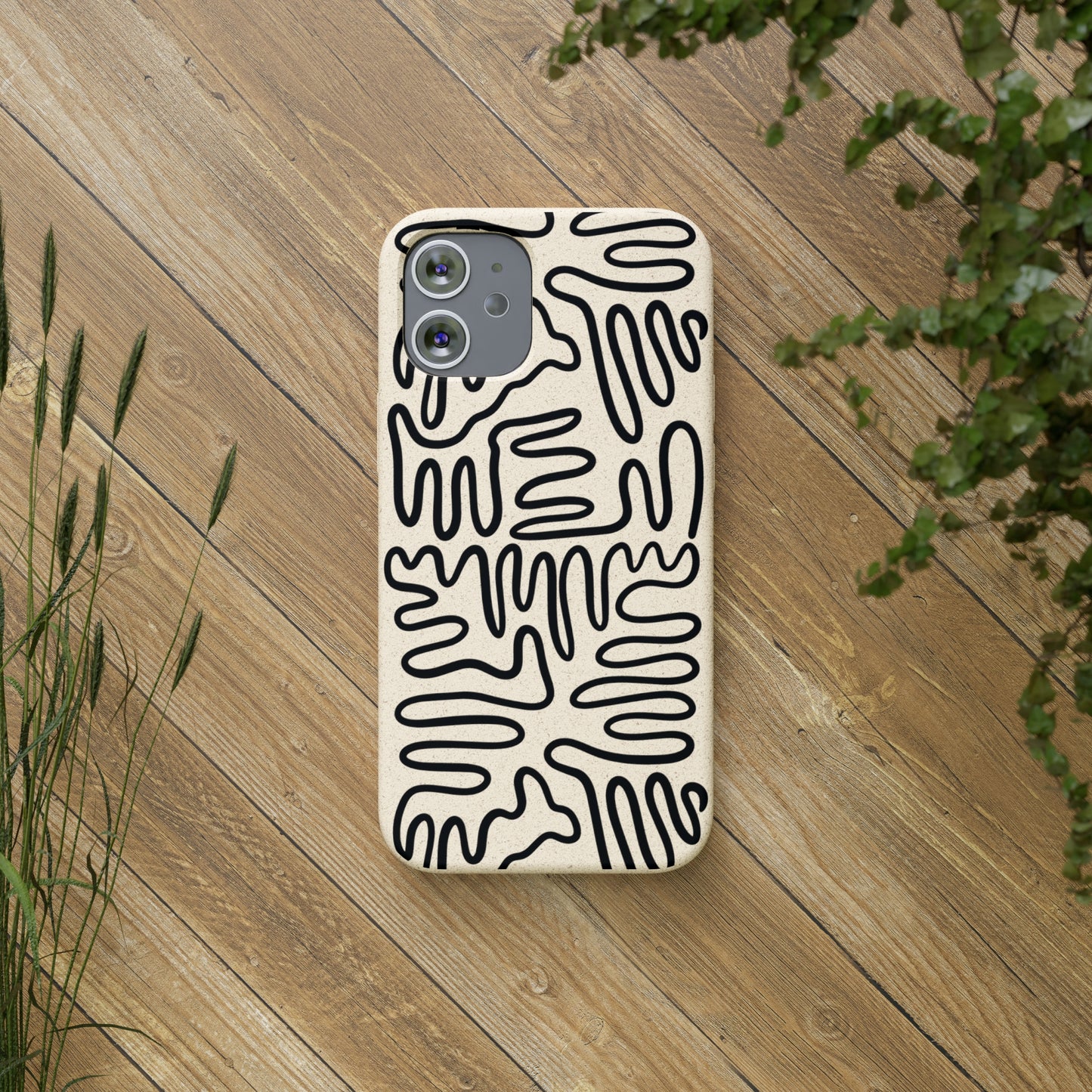 Black Squigles | 100% Biodegradable Phone Case