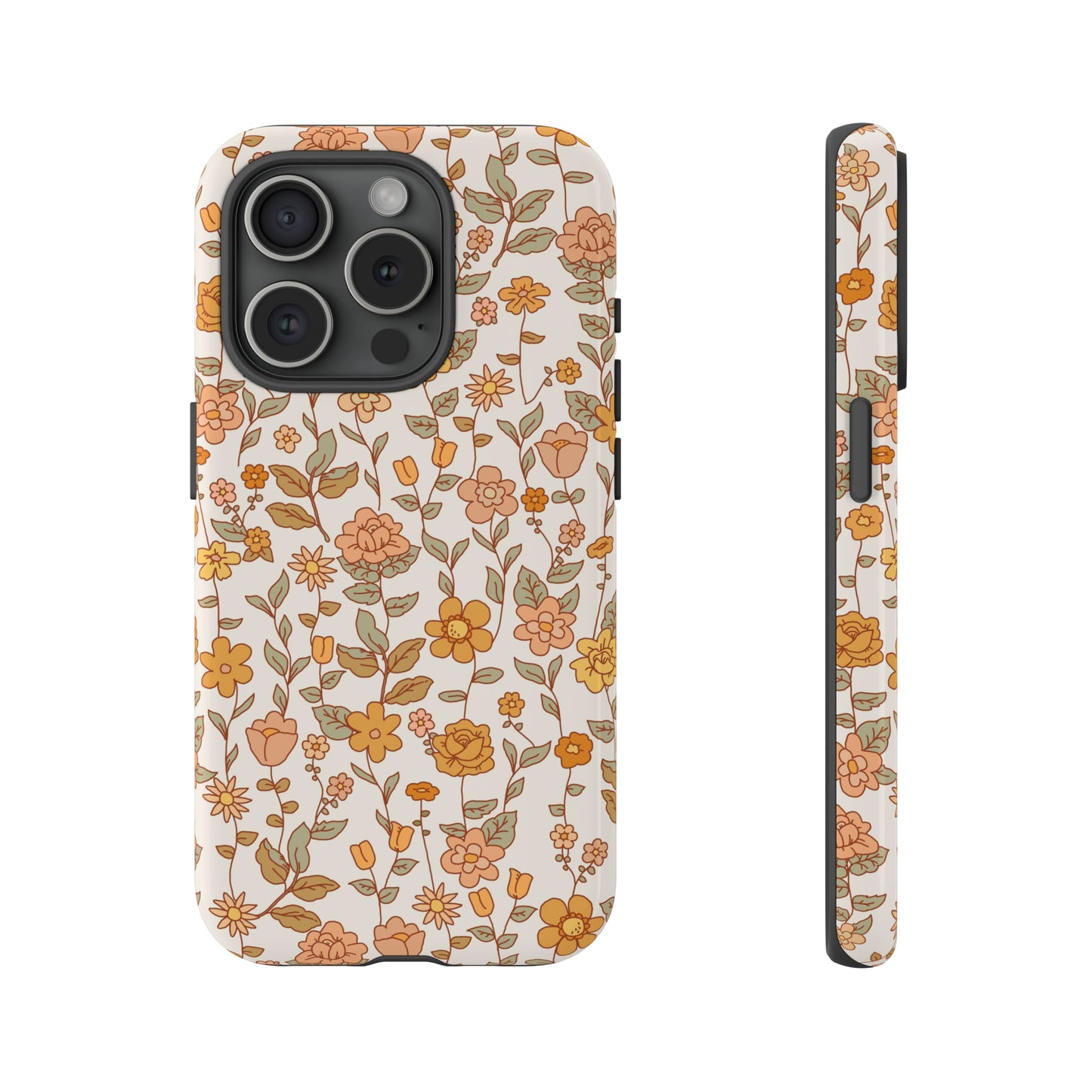 White Old Fashioned Flowers | Tough Phone Case