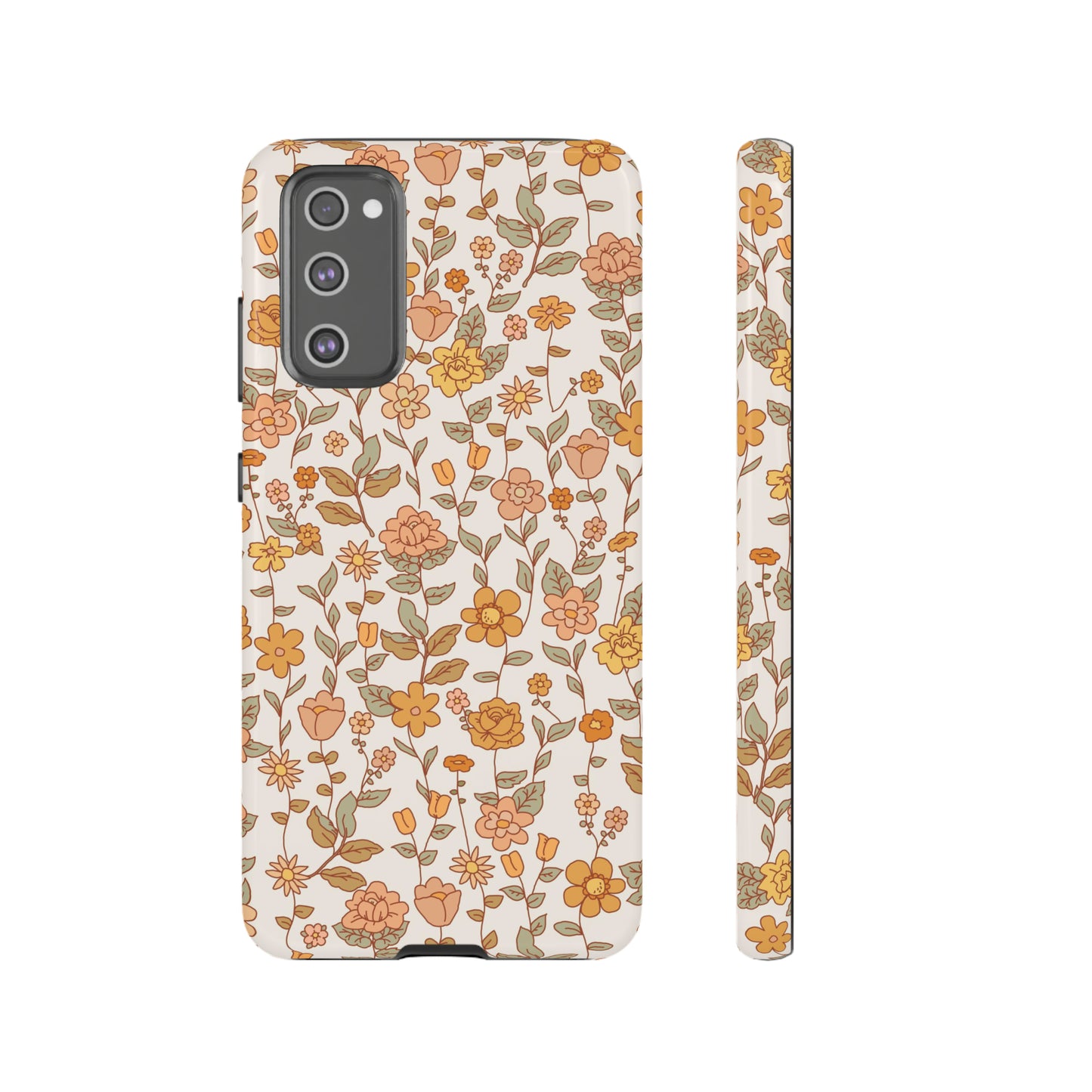 White Old Fashioned Flowers | Tough Phone Case