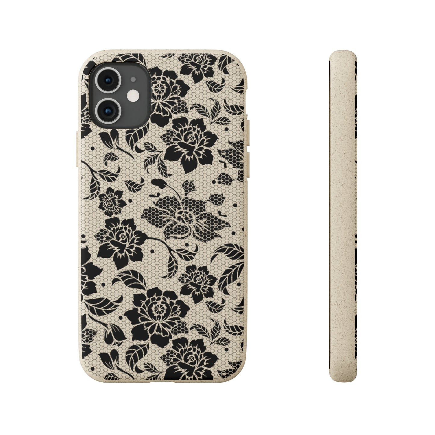 Black Lace Coquette | 100% Biodegradable Phone Case