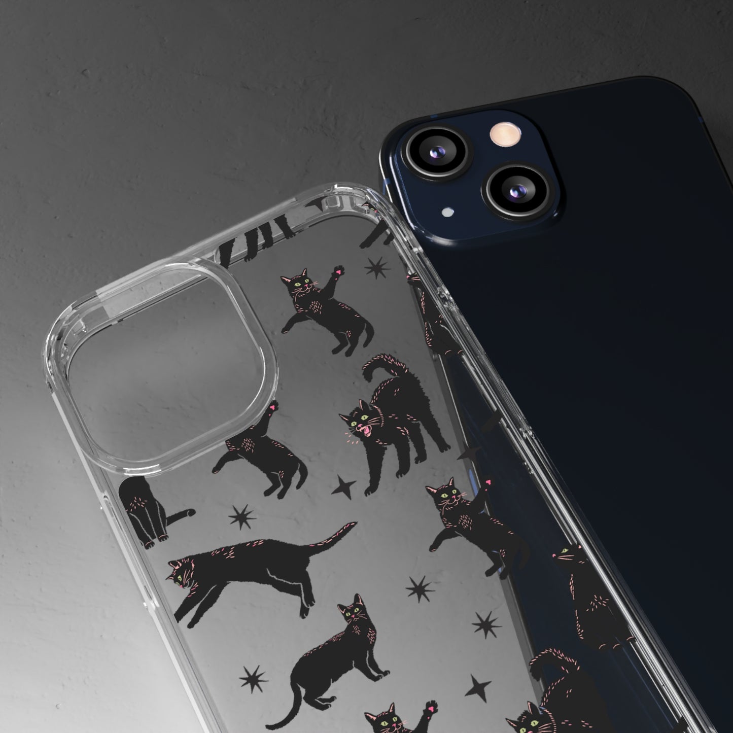 Black Cat Lover Clear Phone Case