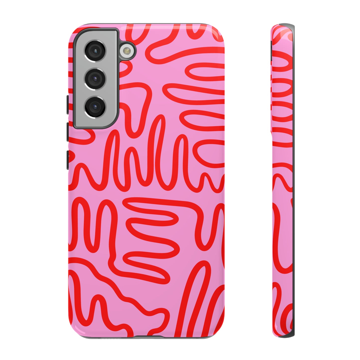 Red and Pink Squigles | Tough Phone Case