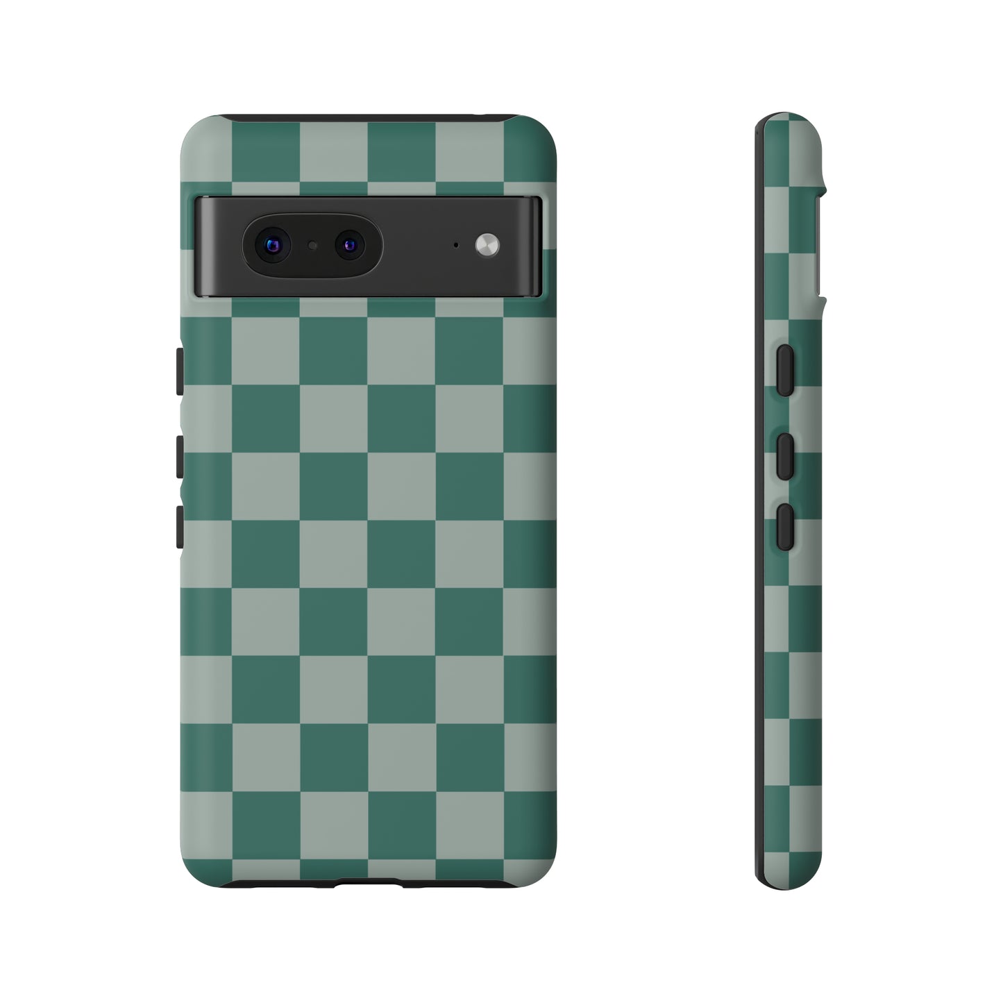 Green on Green Checkerboard | Tough Phone Case