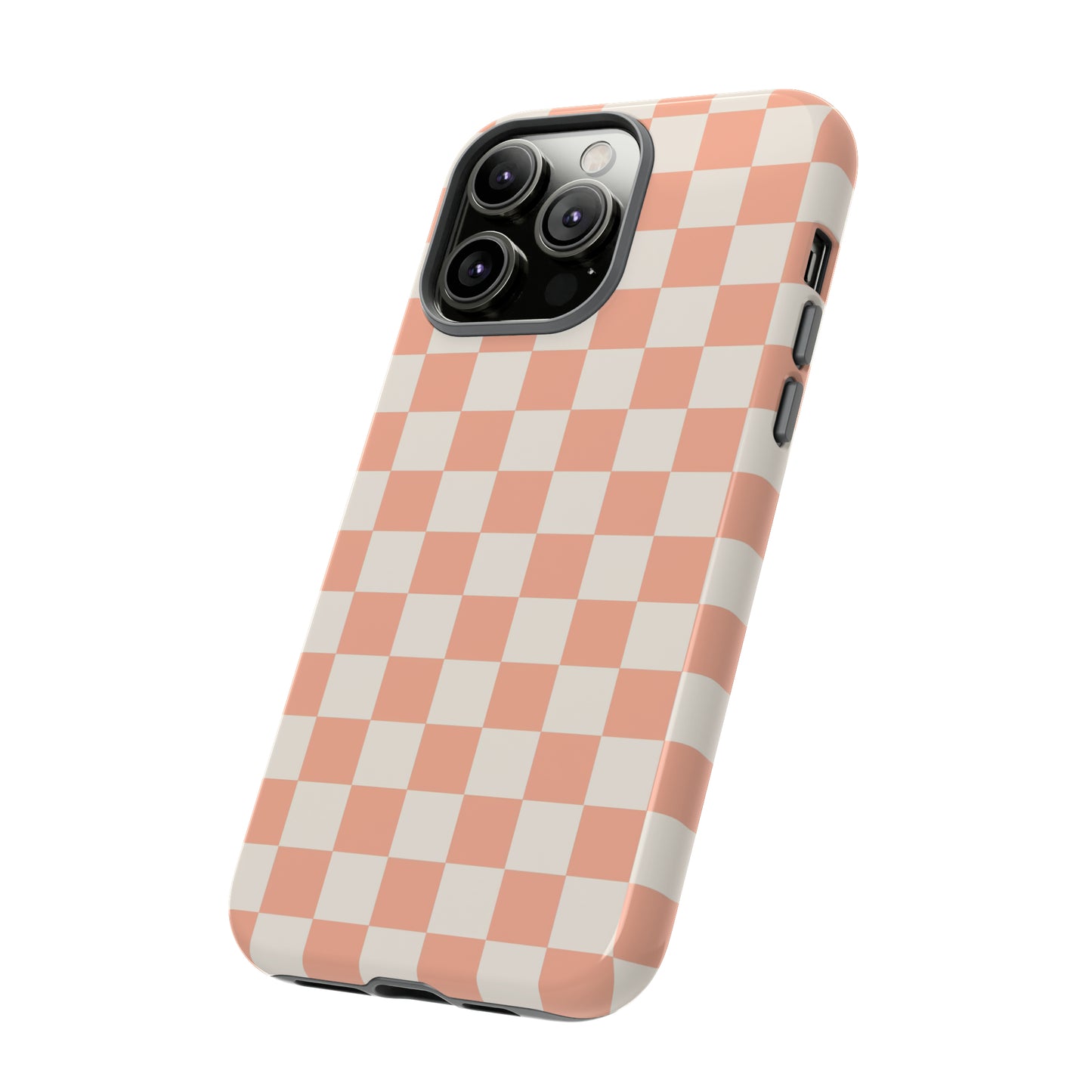 Light Peach Checkers | Tough Phone Case