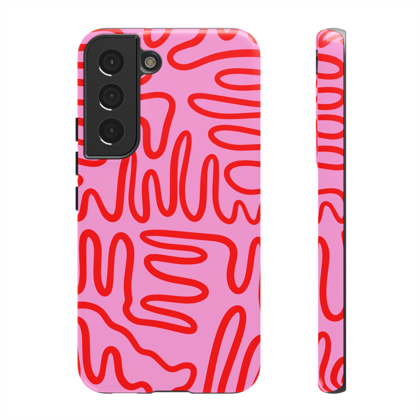 Red and Pink Squigles | Tough Phone Case