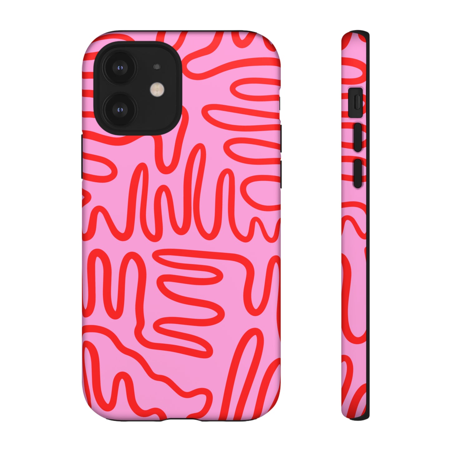 Red and Pink Squigles | Tough Phone Case