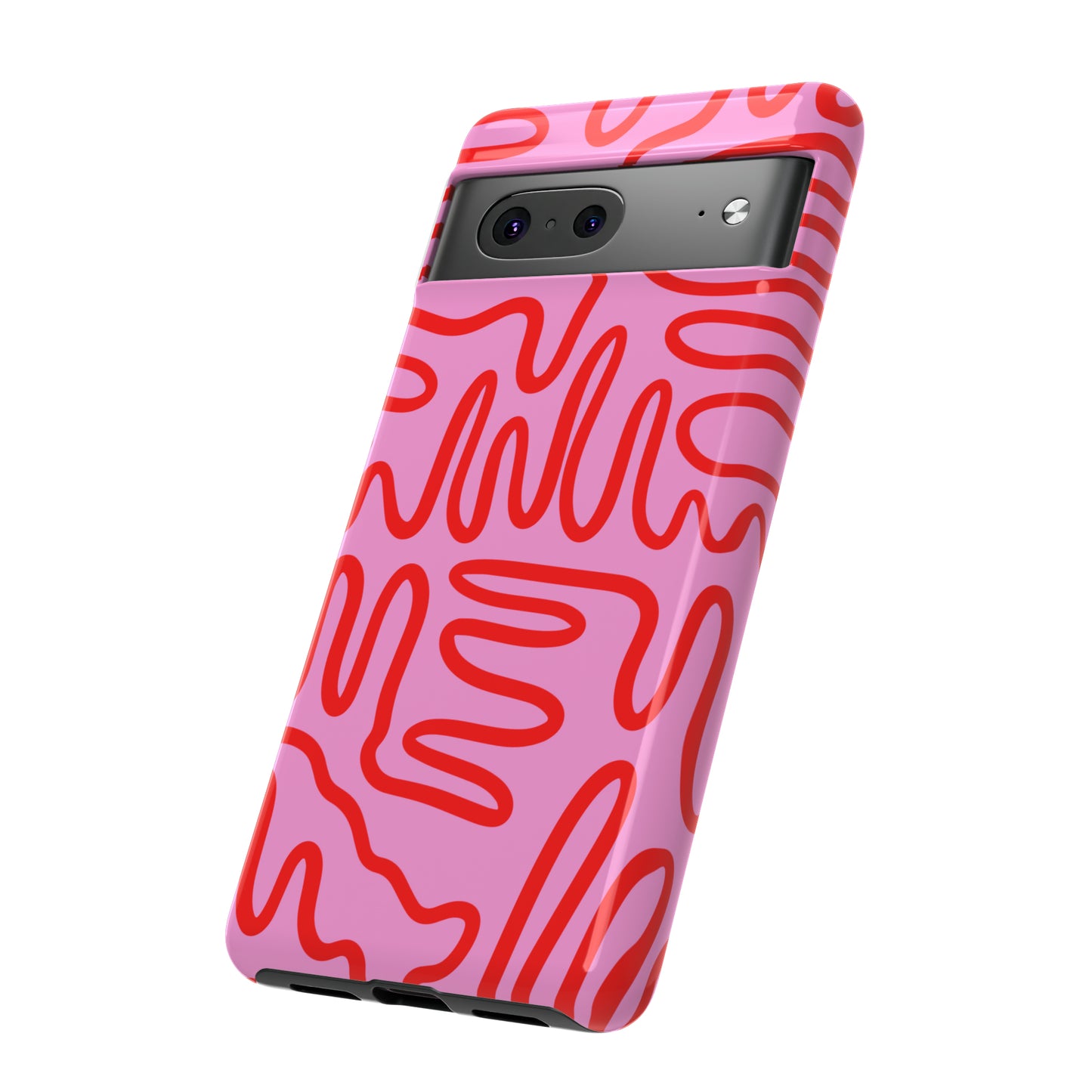 Red and Pink Squigles | Tough Phone Case