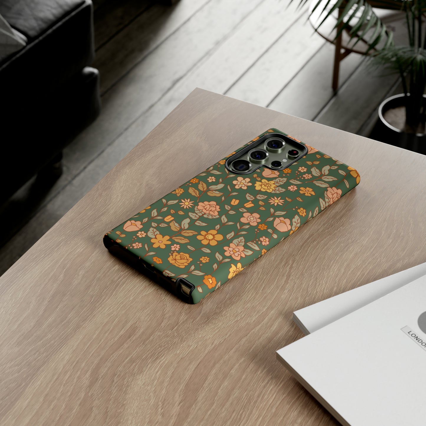 Green Old Fashioned Flowers | Tough Phone Case