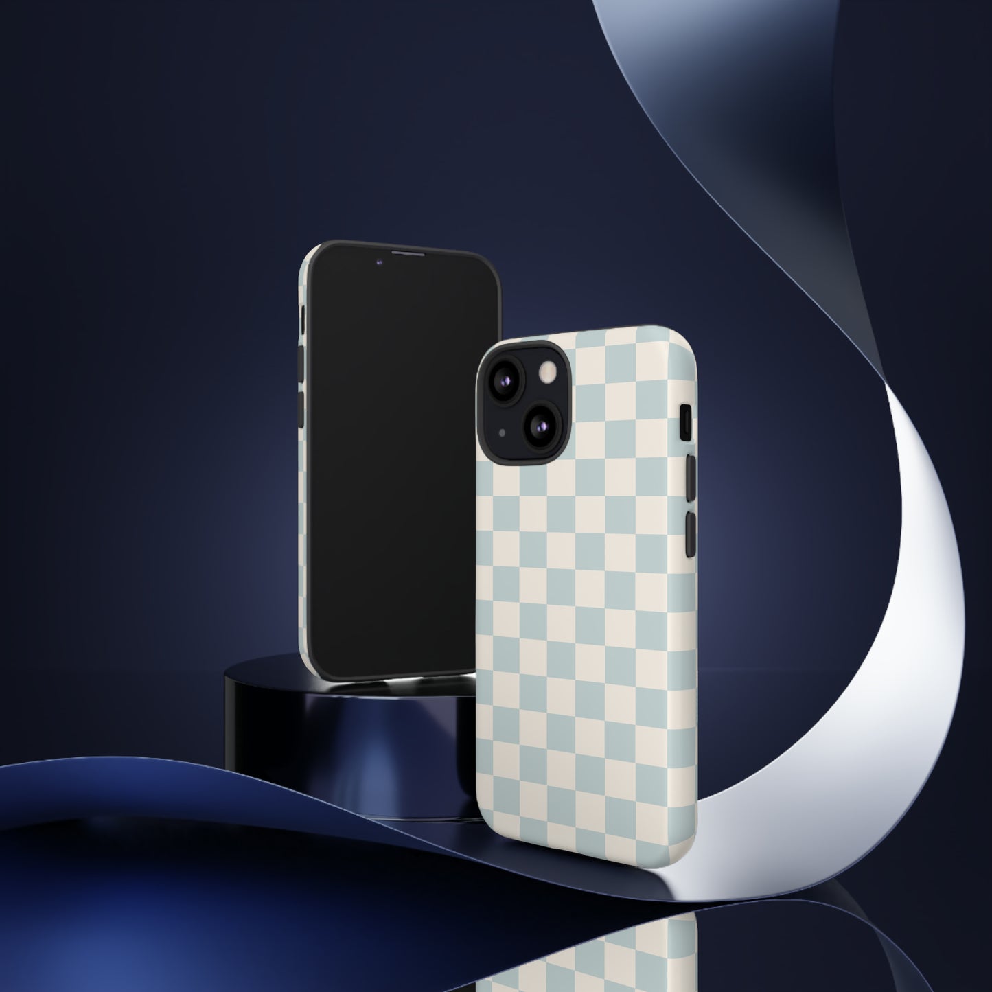 Light Blue Checkers | Tough Phone Case