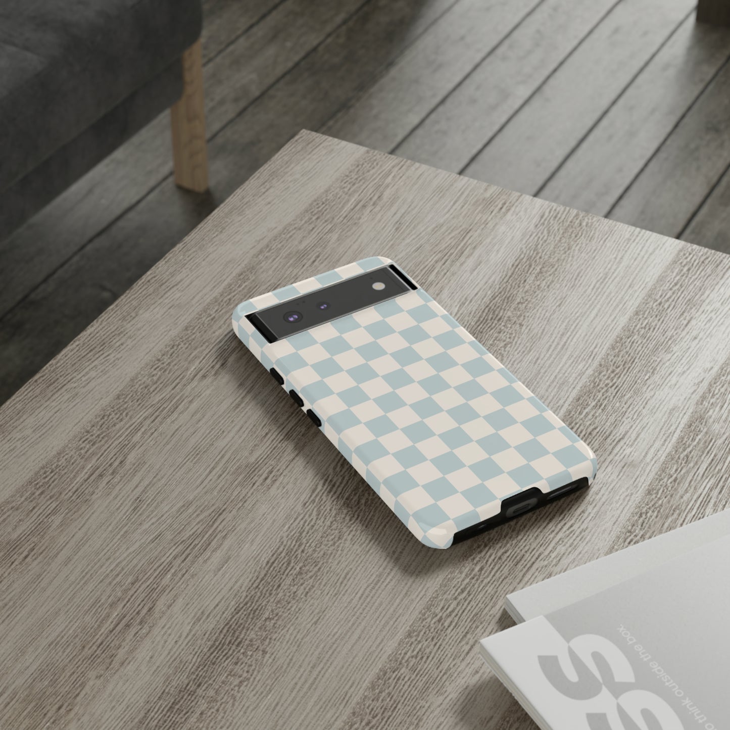 Light Blue Checkers | Tough Phone Case