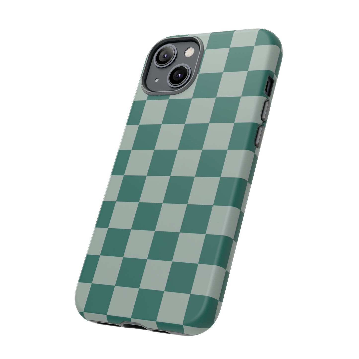 Green on Green Checkerboard | Tough Phone Case