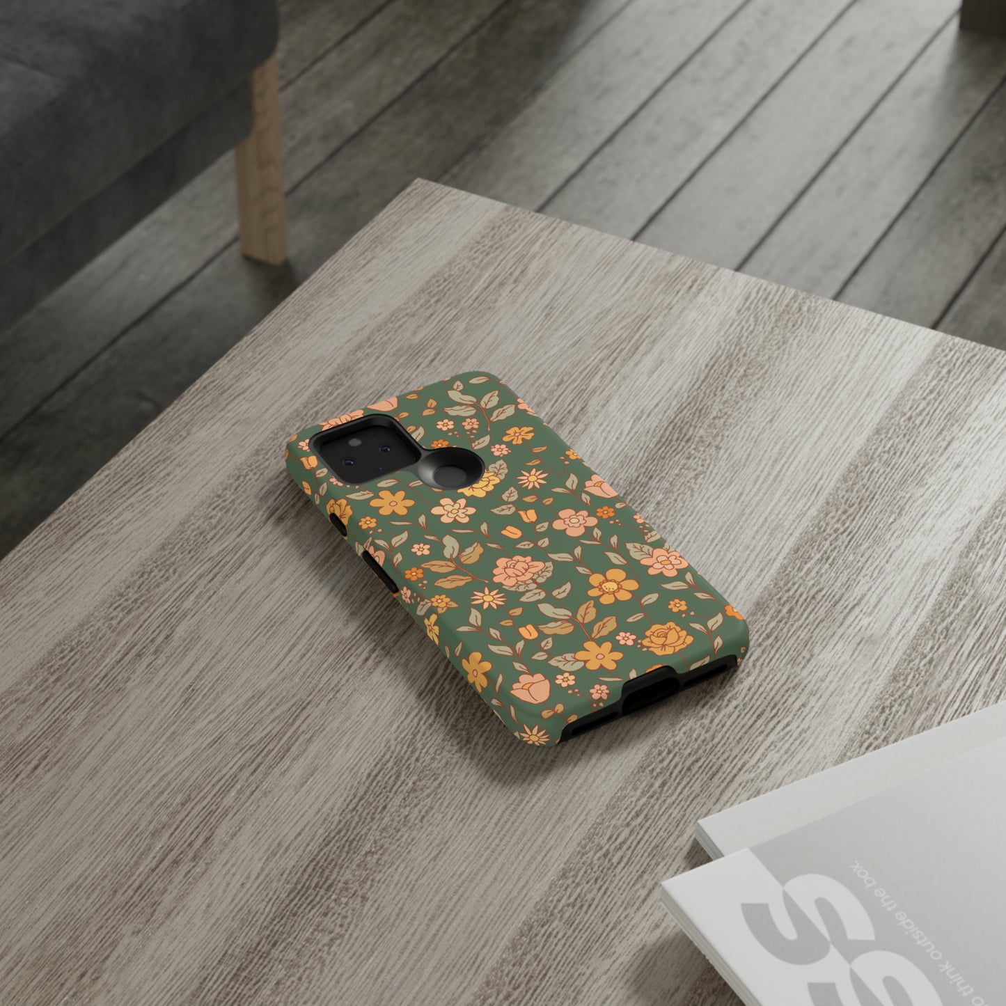 Green Old Fashioned Flowers | Tough Phone Case