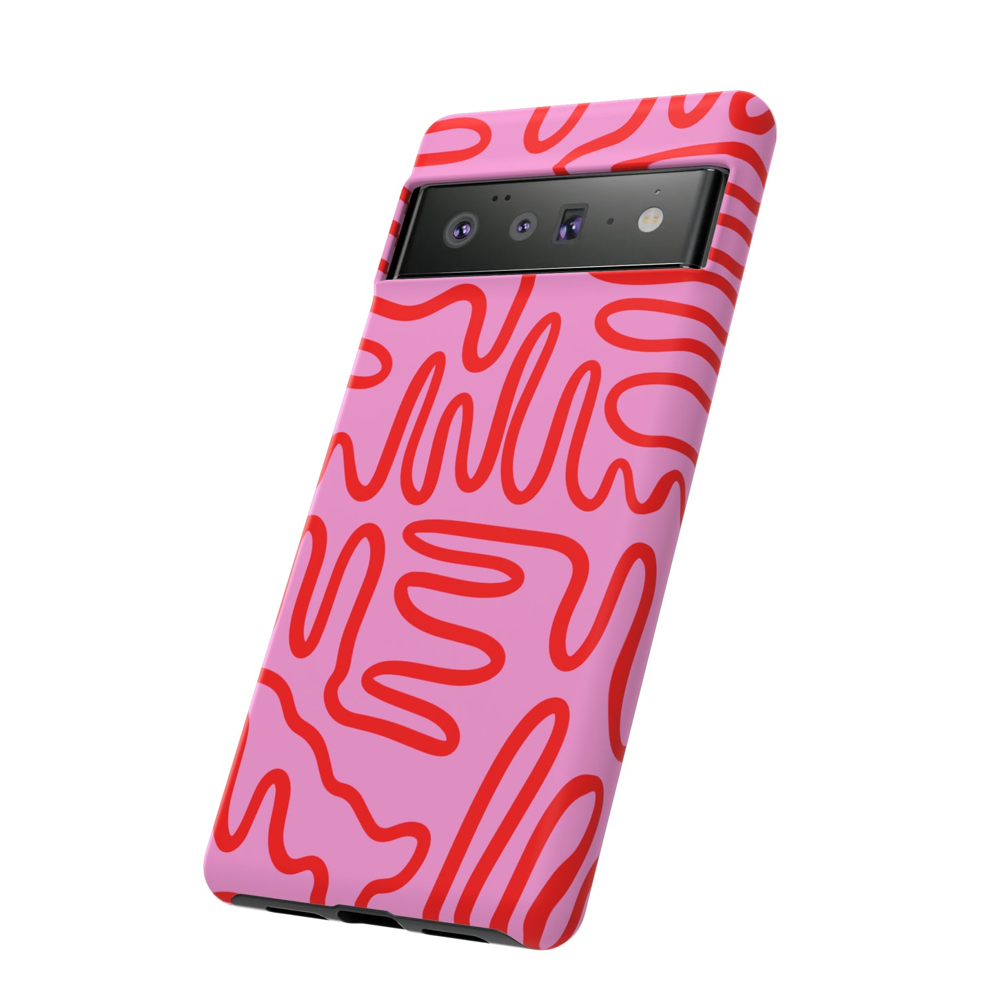 Red and Pink Squigles | Tough Phone Case