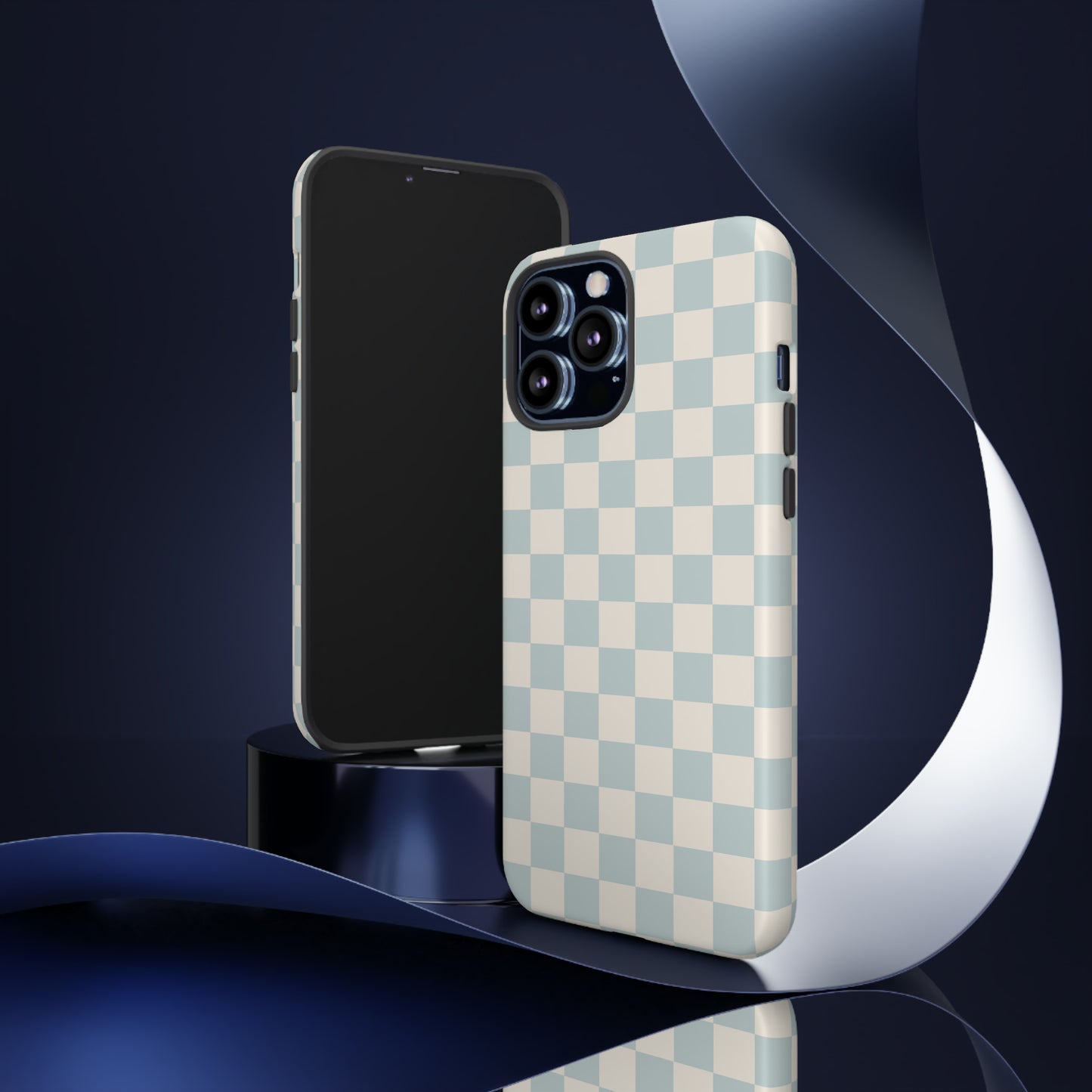 Light Blue Checkers | Tough Phone Case