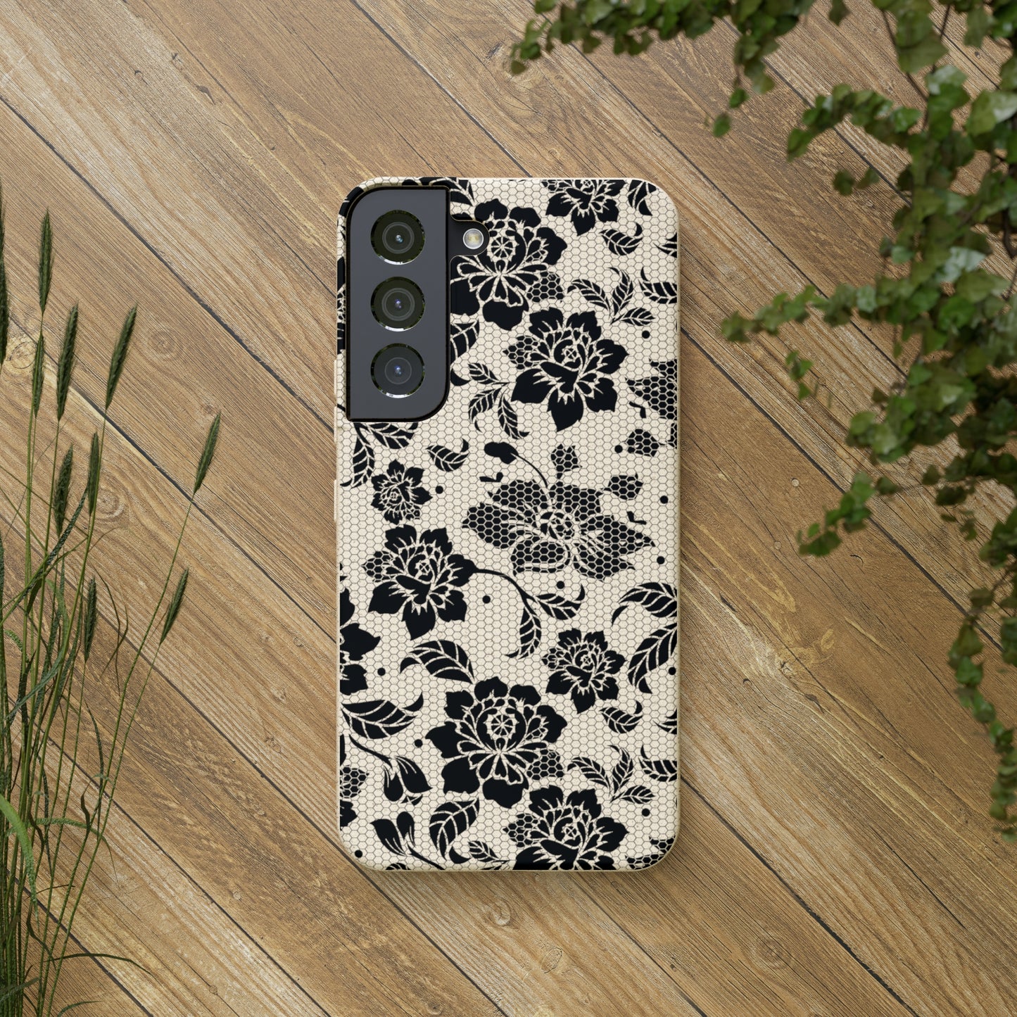 Black Lace Coquette | 100% Biodegradable Phone Case