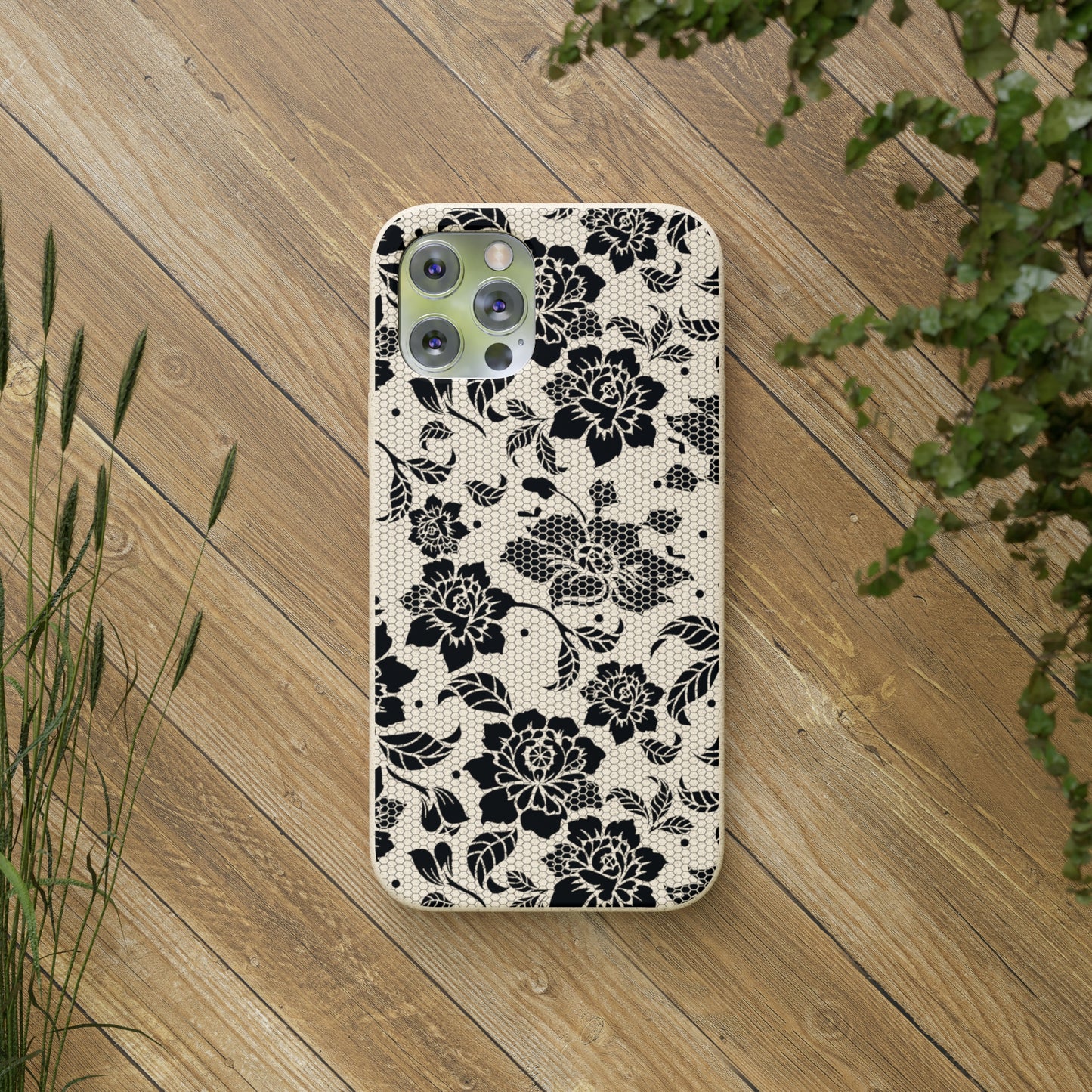 Black Lace Coquette | 100% Biodegradable Phone Case