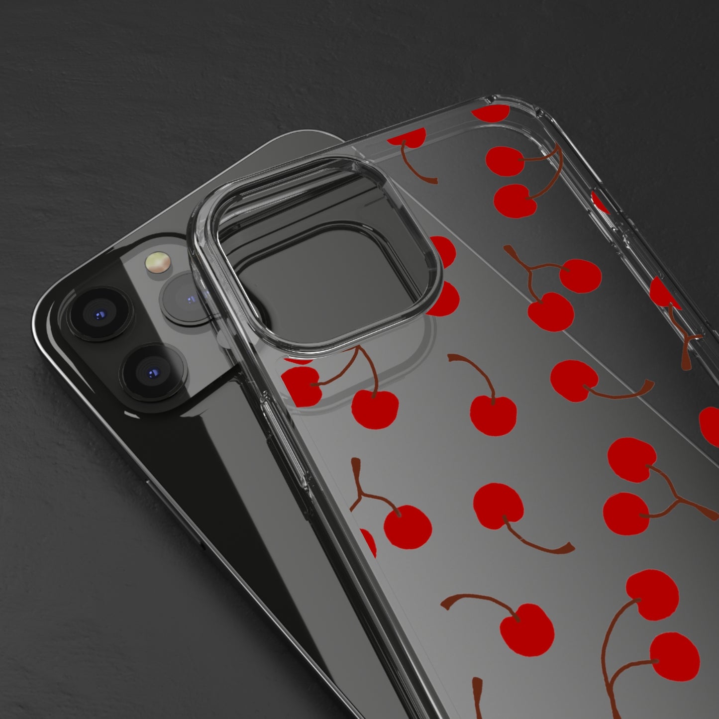 Cherry Bunches Clear Phone Case