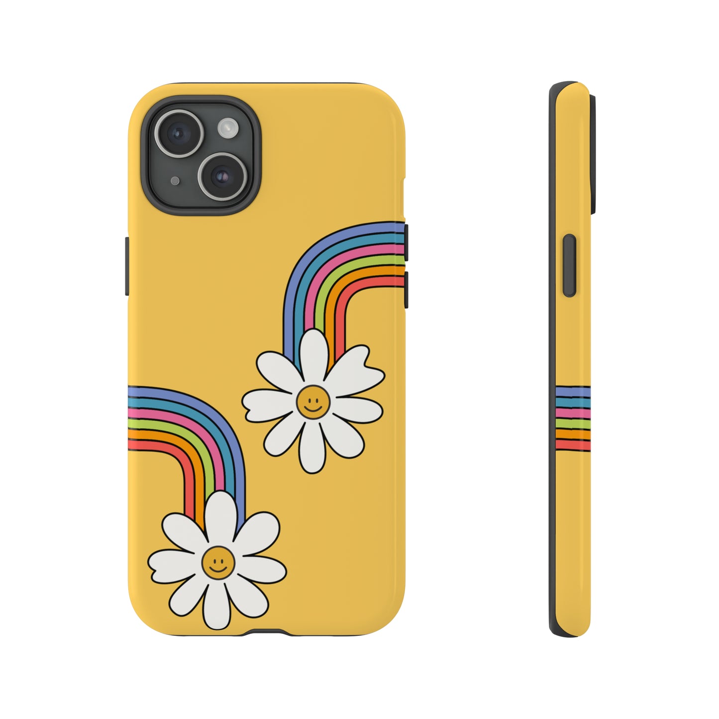 Groovy Rainbow Smiley Faces Phone Case- Tough Cases